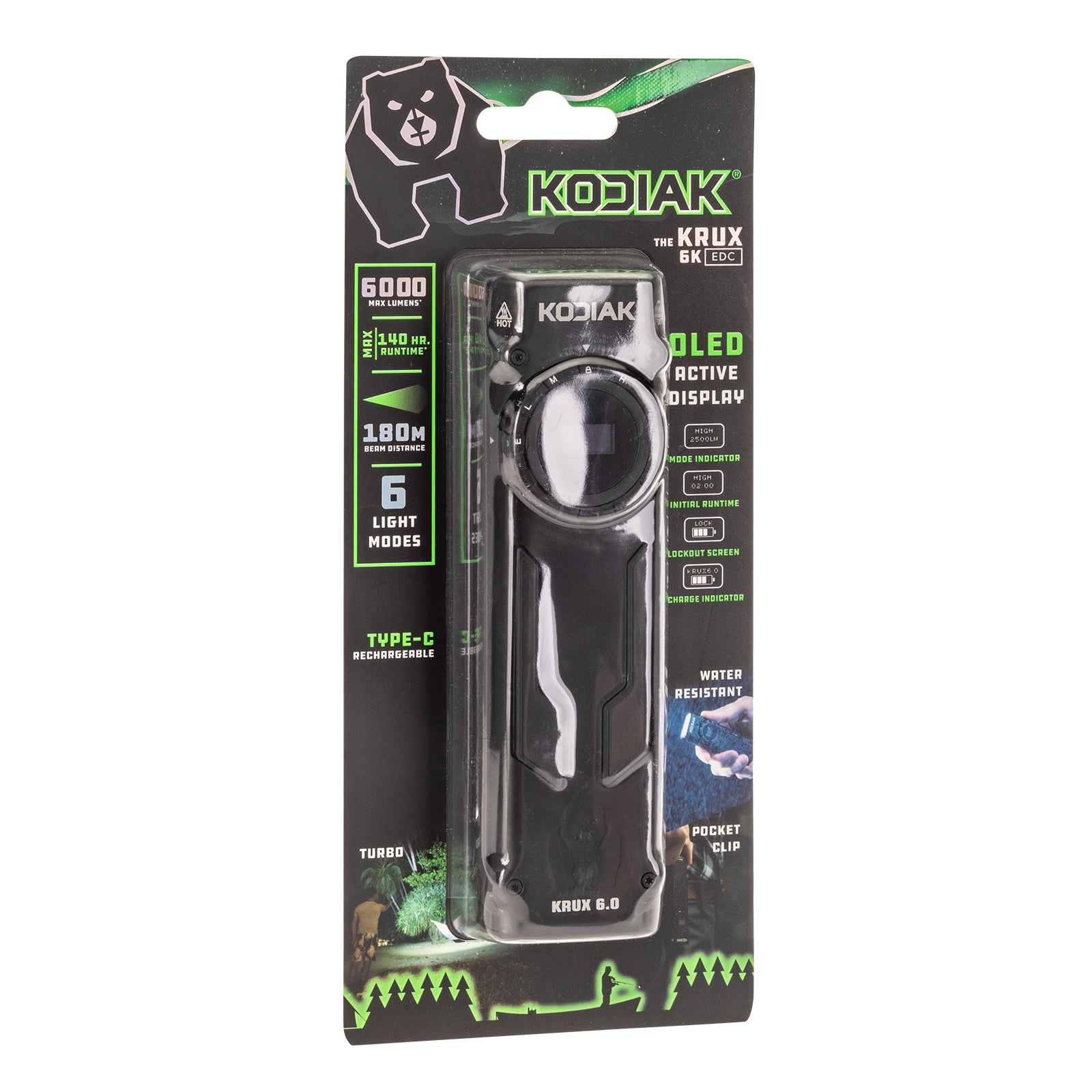 Krux 6.0 6000 Lumen Rechargeable Dial Work Light with OLED Screen - LitezAll - Work Lights - 46