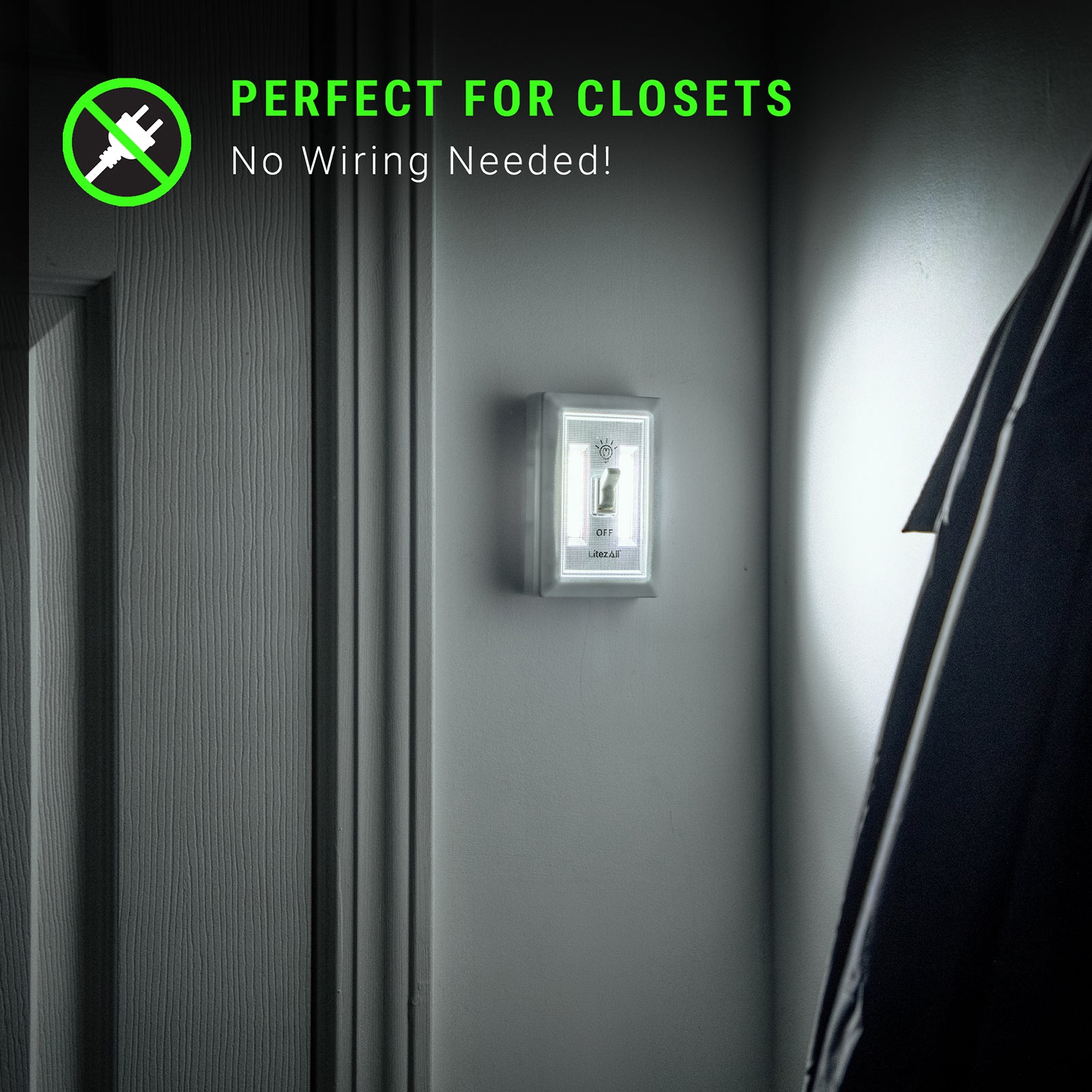 LitezAll® COB LED Rechargeable Cordless Light Switch - LitezAll - 3