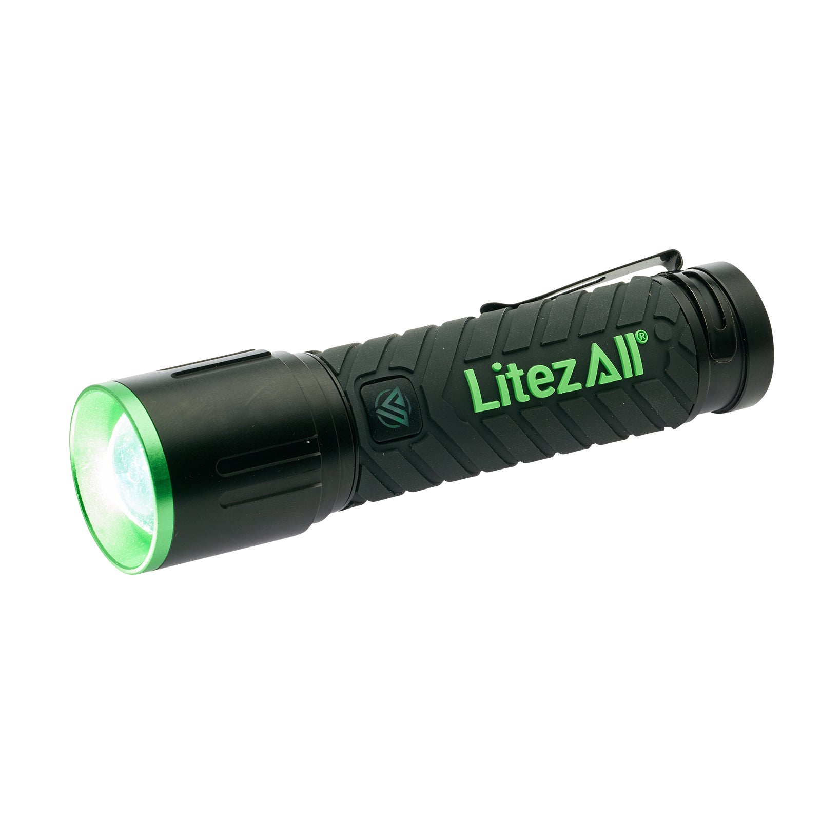 LitezAll® 3 Mode Rechargeable Rubber Grip Tactical Flashlight