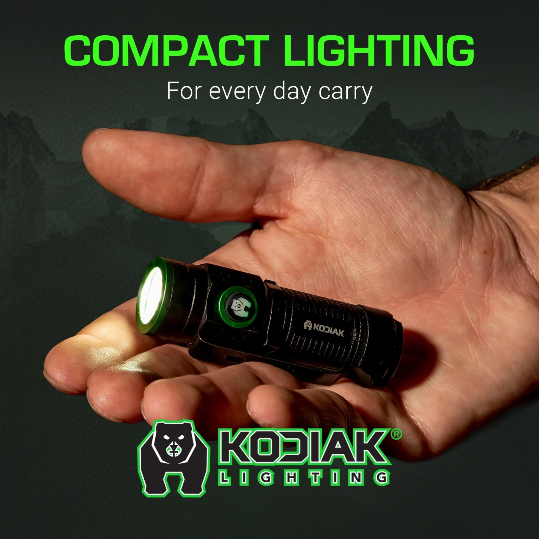 Kodiak® KUB Rechargeable Compact Flashlight 1000 Lumens - LitezAll - Tactical Flashlights - 3