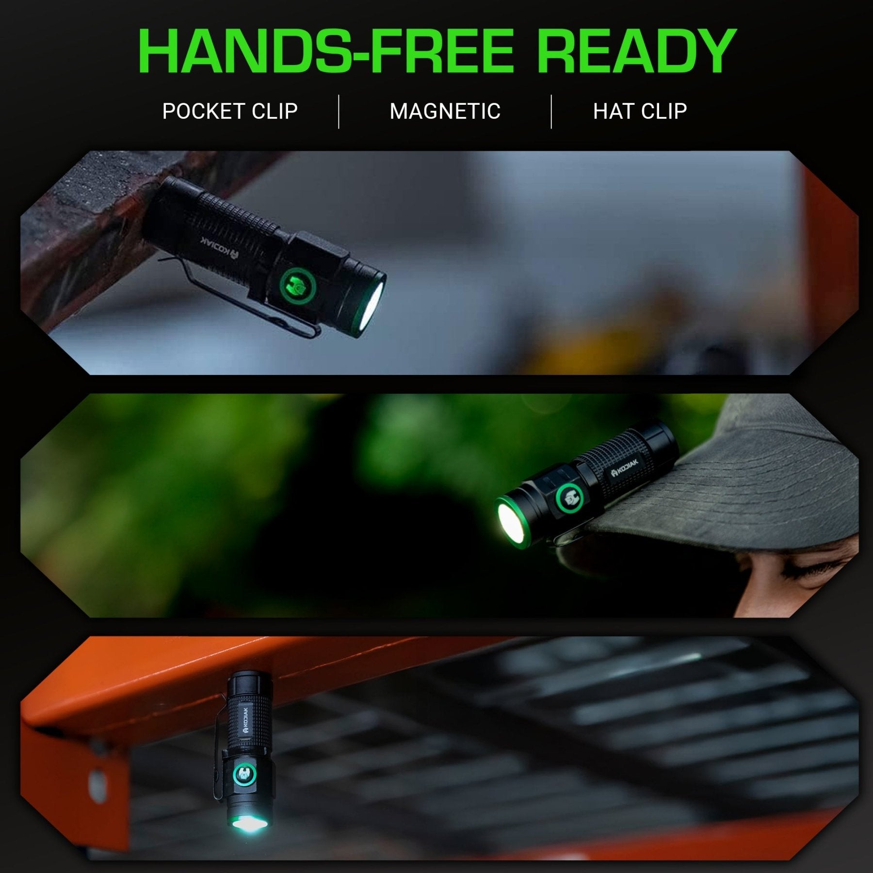 Kodiak® KUB Rechargeable Compact Flashlight 1000 Lumens - LitezAll - Tactical Flashlights - 7