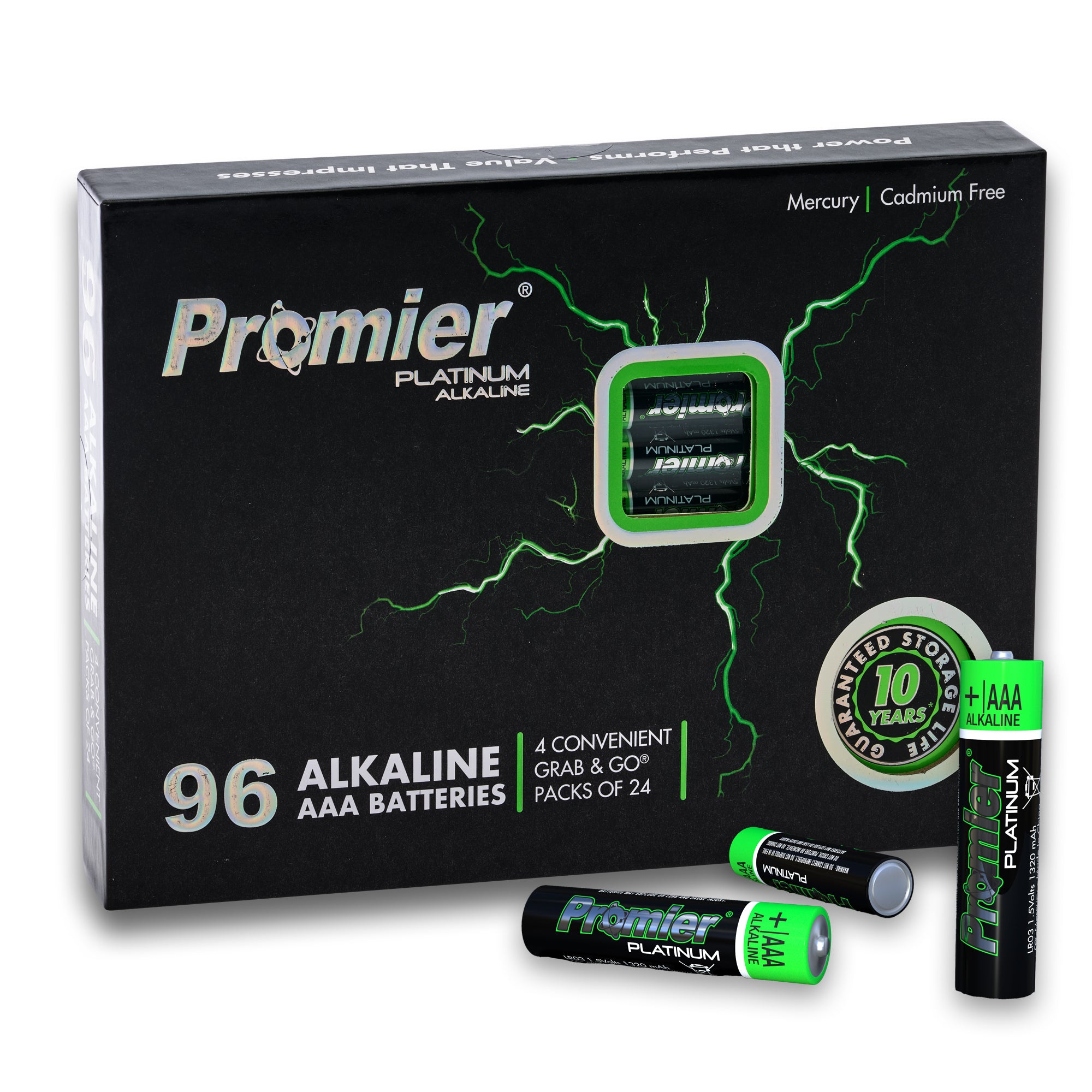 Promier® AAA Platinum Alkaline Battery 96 Pack - LitezAll - Alkaline Batteries - 2