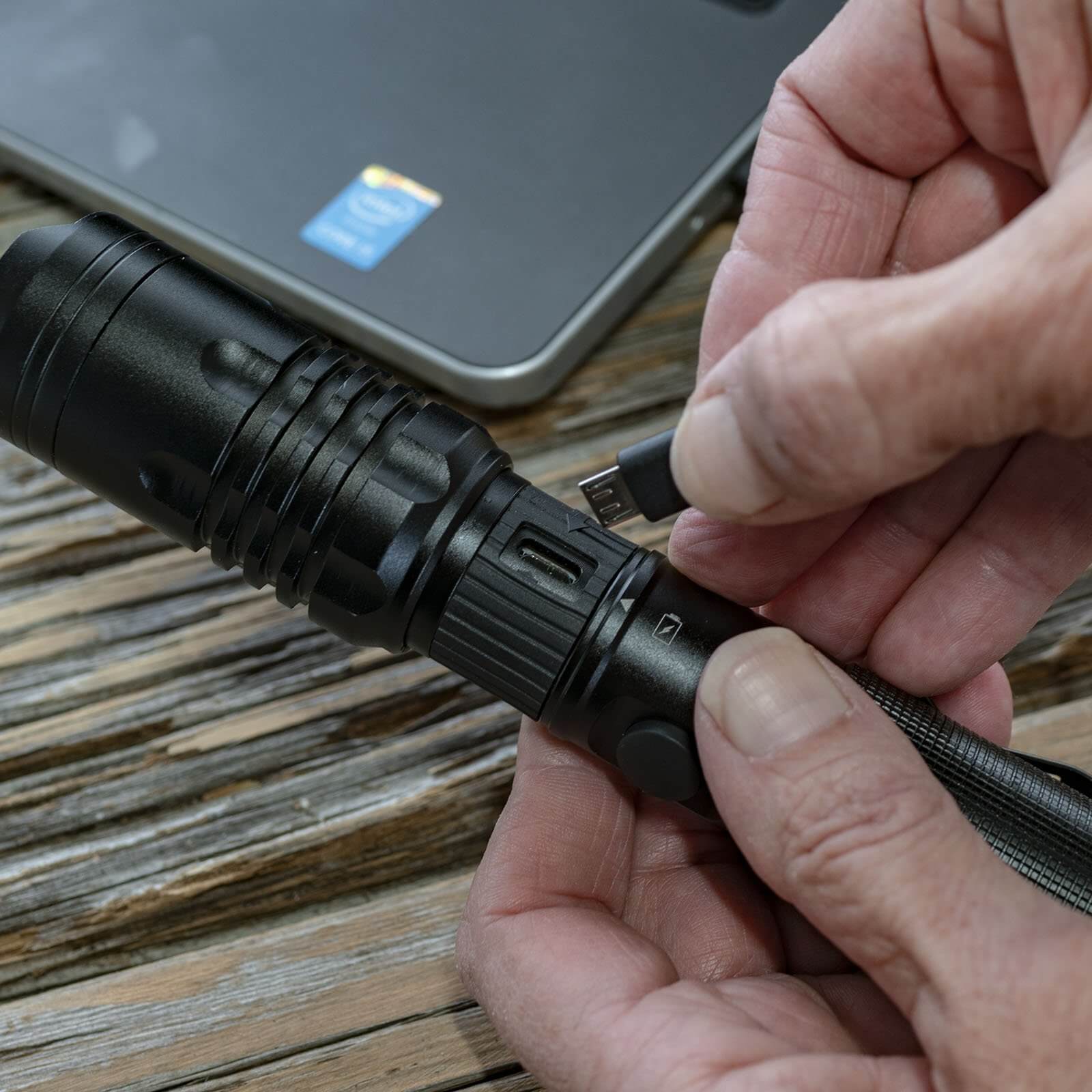 LitezAll 1000 Lumen Rechargeable Tactical Flashlight - LitezAll - Tactical Flashlights - 7