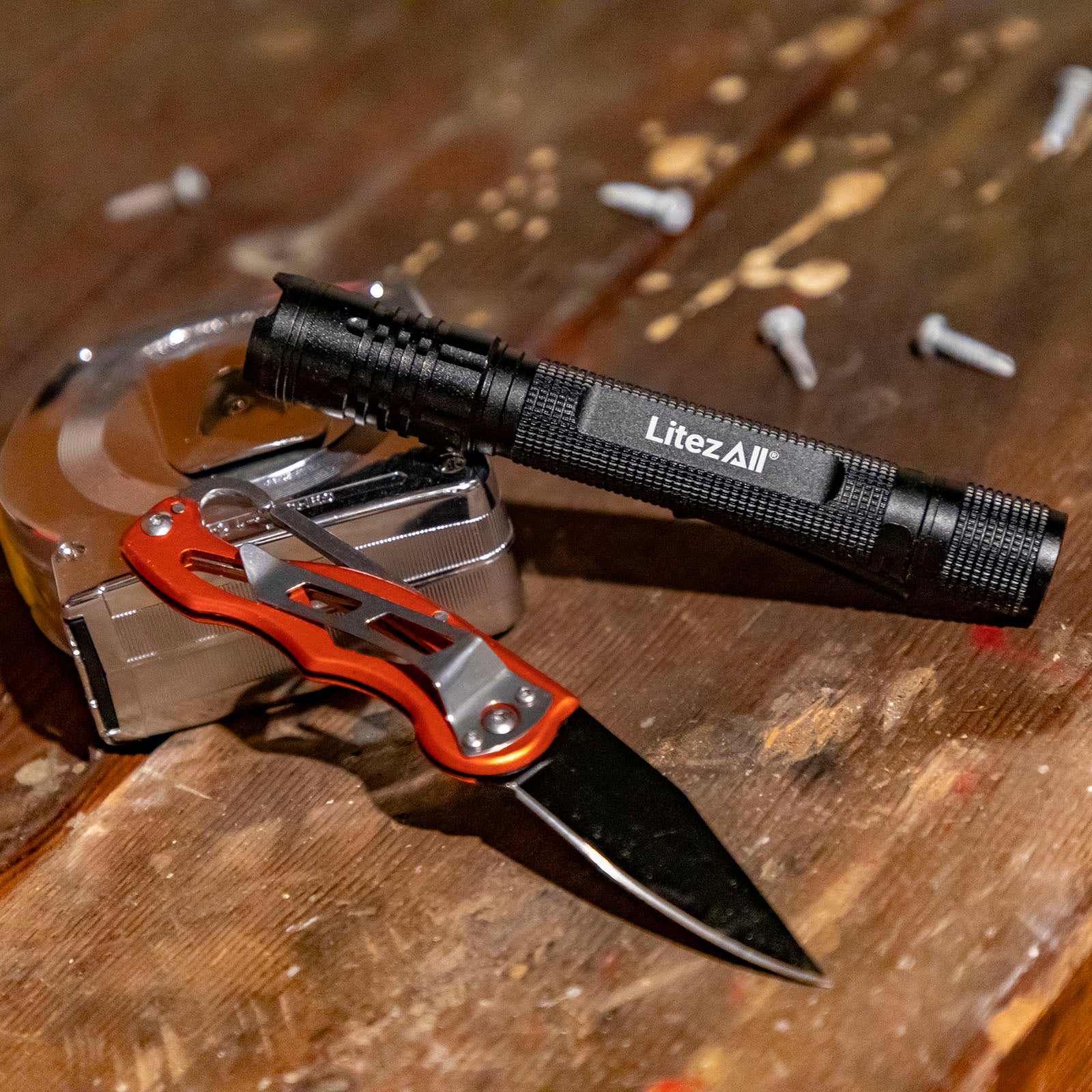 LitezAll® 280 Lumen Tactical Flashlight and Pocket Knife Combo - LitezAll - Combos - 3