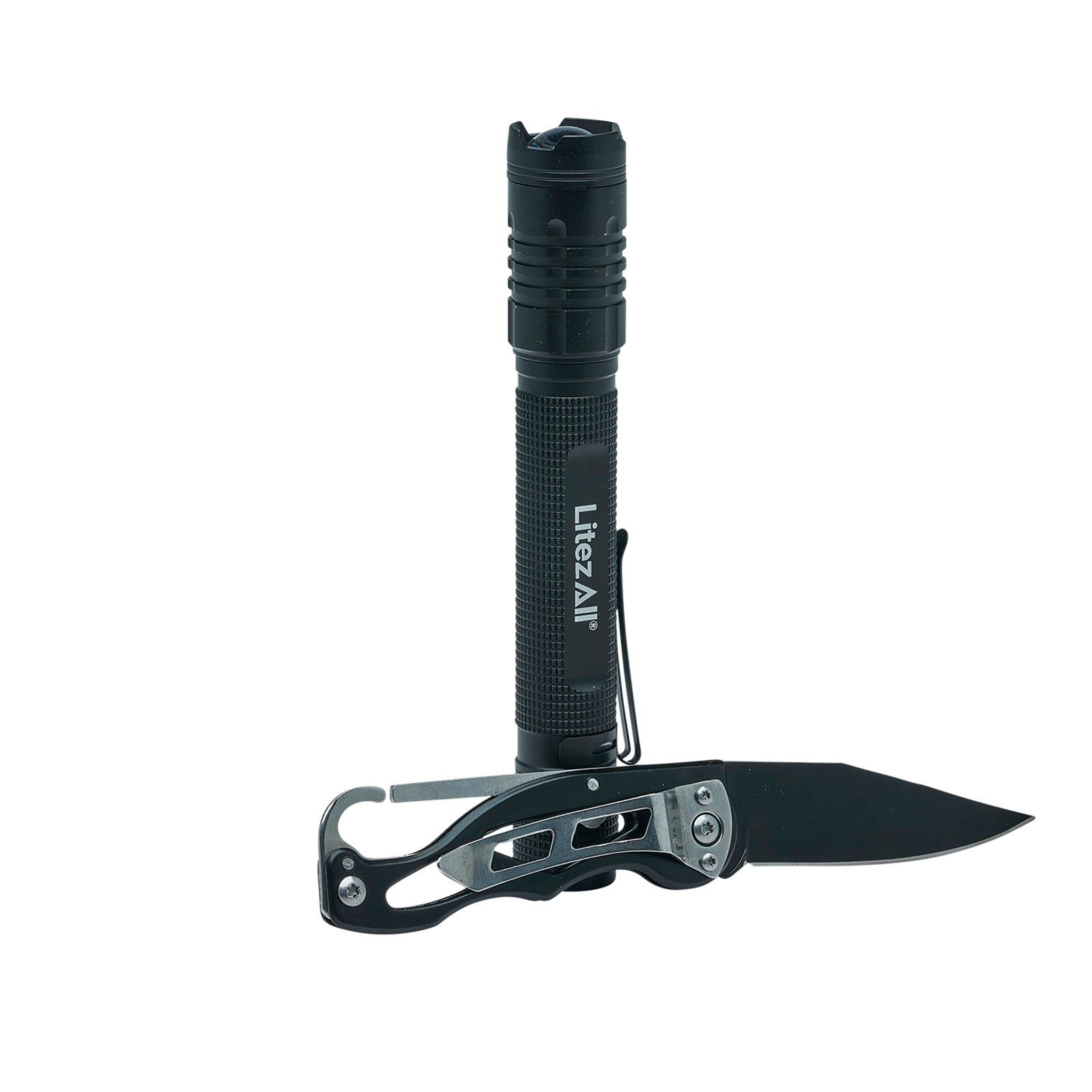 LitezAll 280 Lumen Tactical Flashlight and Pocket Knife Combo - LitezAll - Combo - 1