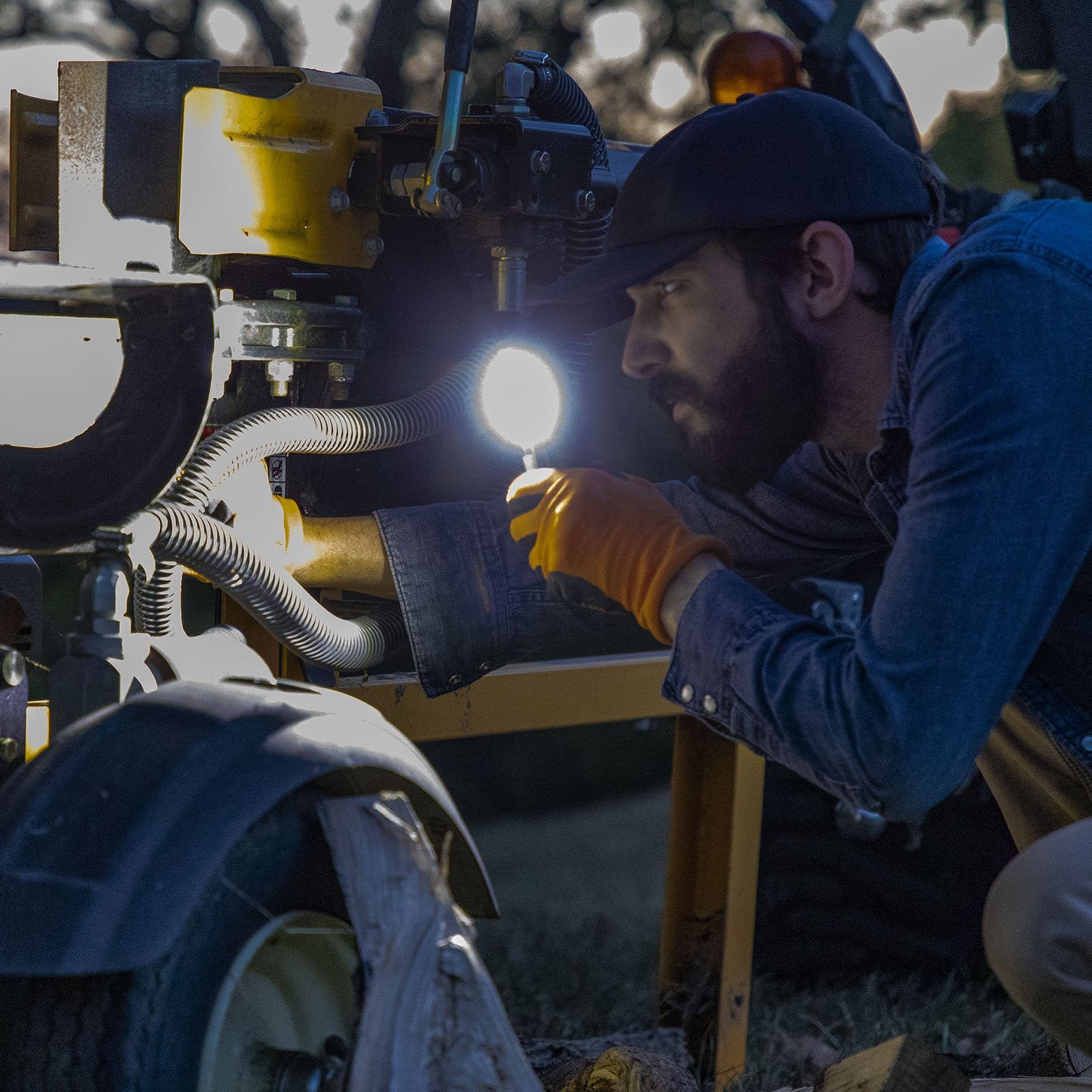 LitezAll TPR Coated Rechargeable Flashlight with Work Light - LitezAll - Tactical Flashlights - 3