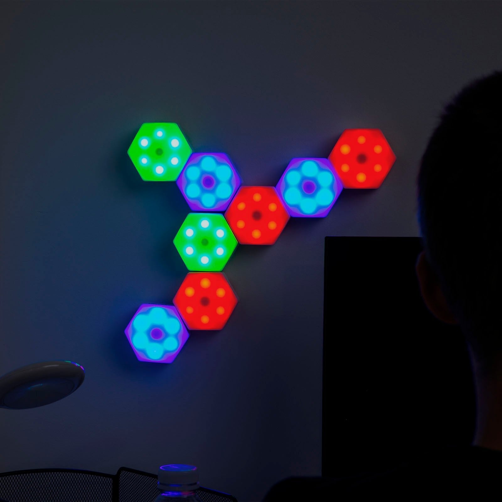 LitezAll Wireless Hexagon Lights with Remote Control 3 Pack - LitezAll - Home Accents - 5
