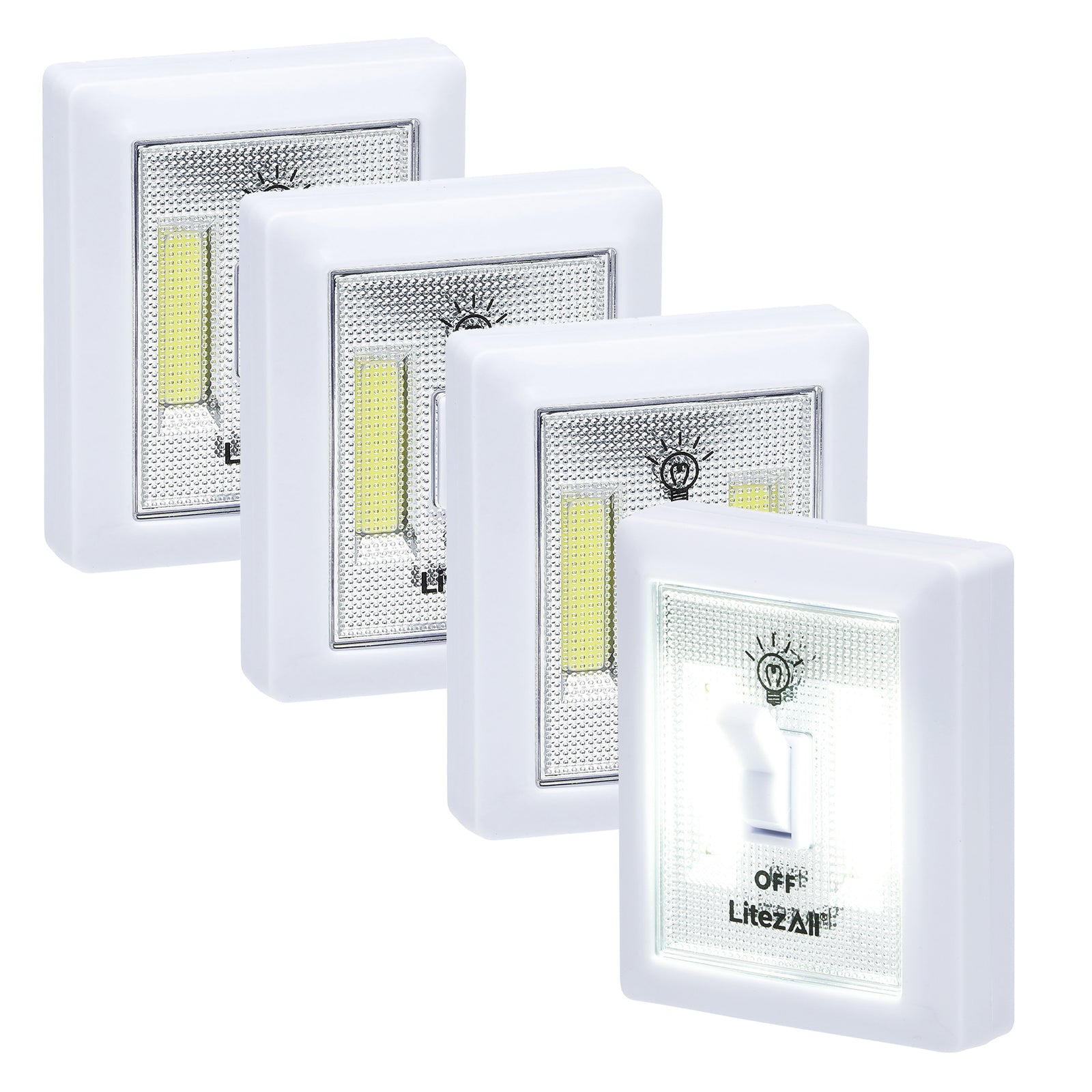 LitezAll COB LED Wireless Mini Light Switch 4 Pack - LitezAll