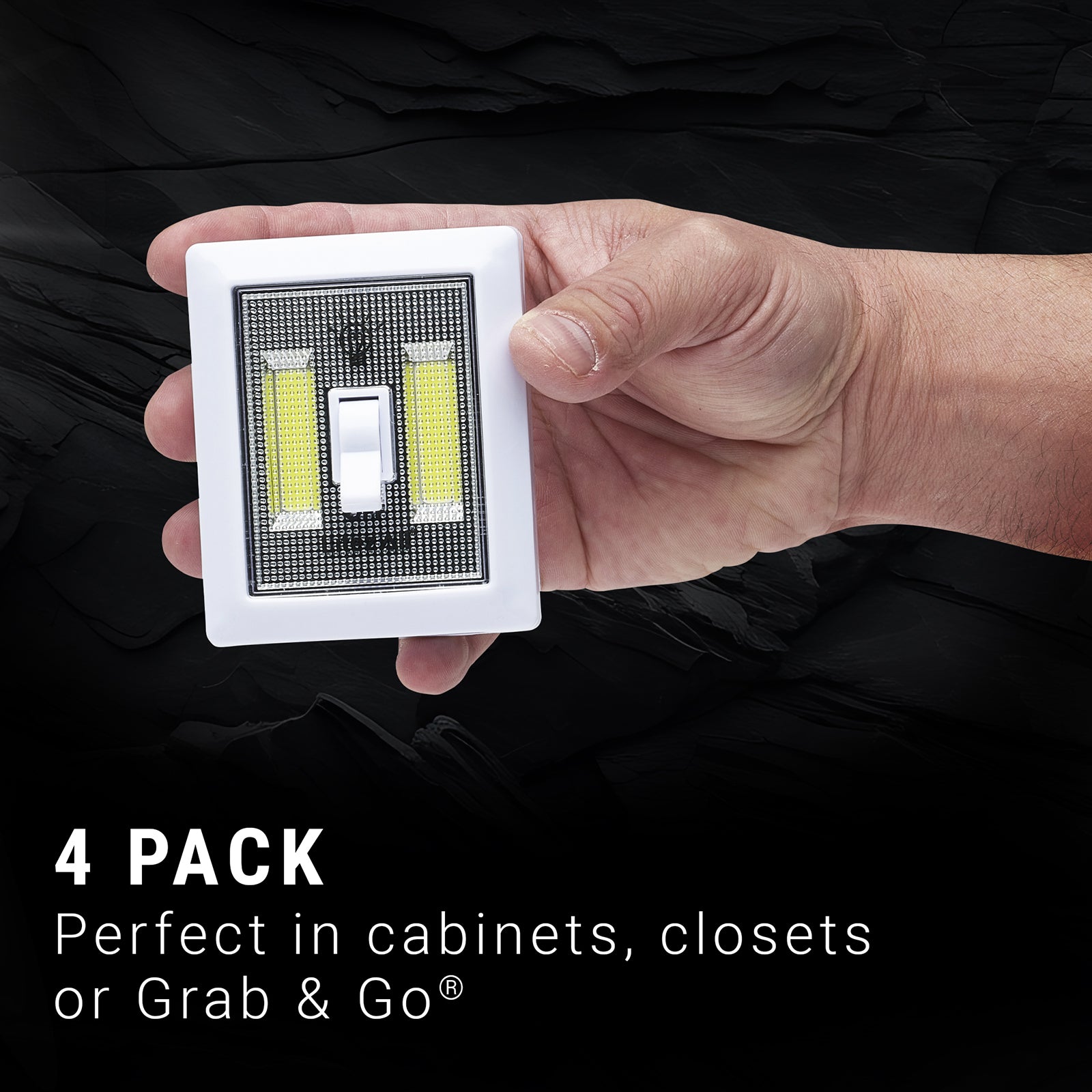 LitezAll COB LED Wireless Mini Light Switch 4 Pack - LitezAll