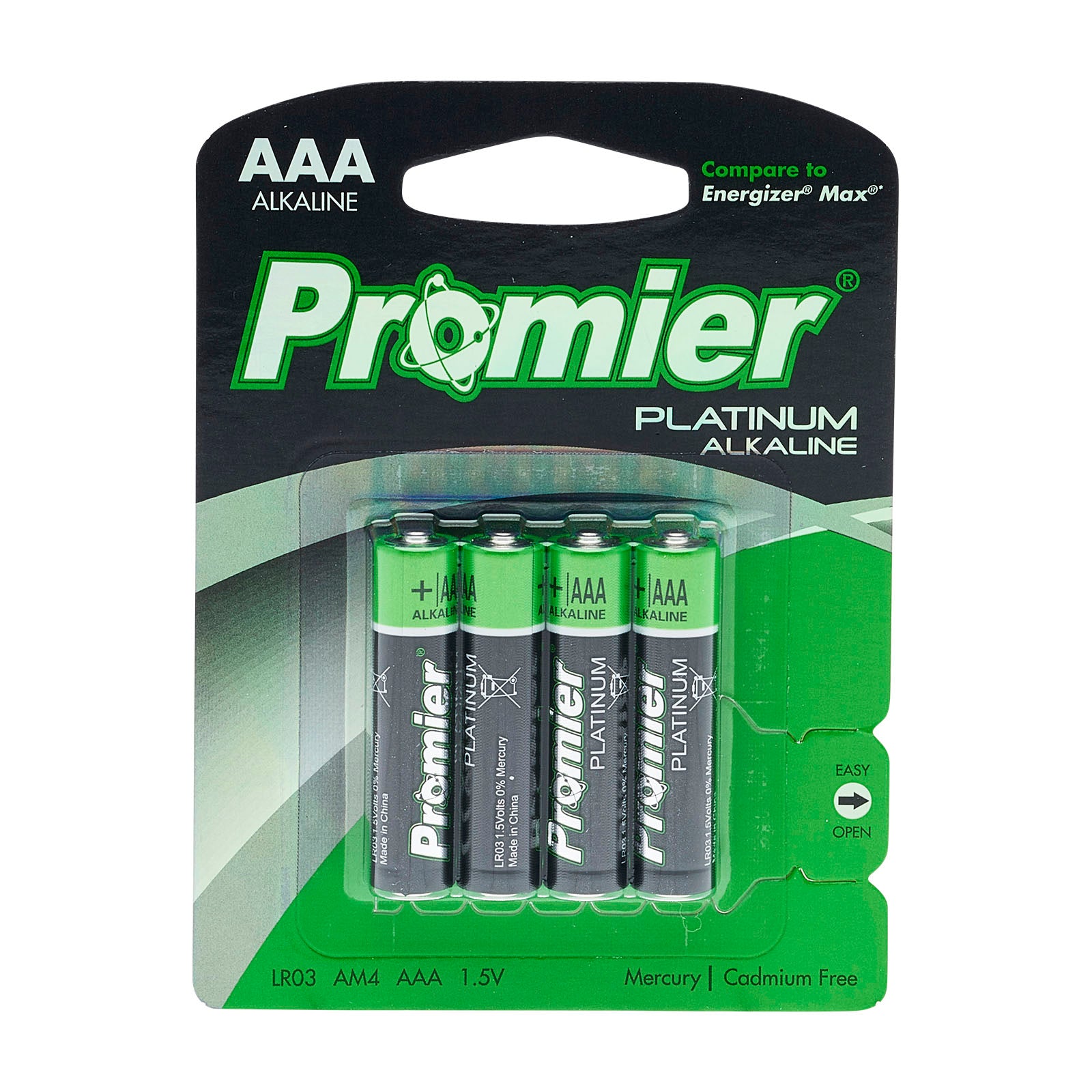 Promier® AAA Platinum Alkaline Battery 4 Pack - LitezAll - Alkaline Batteries - 2