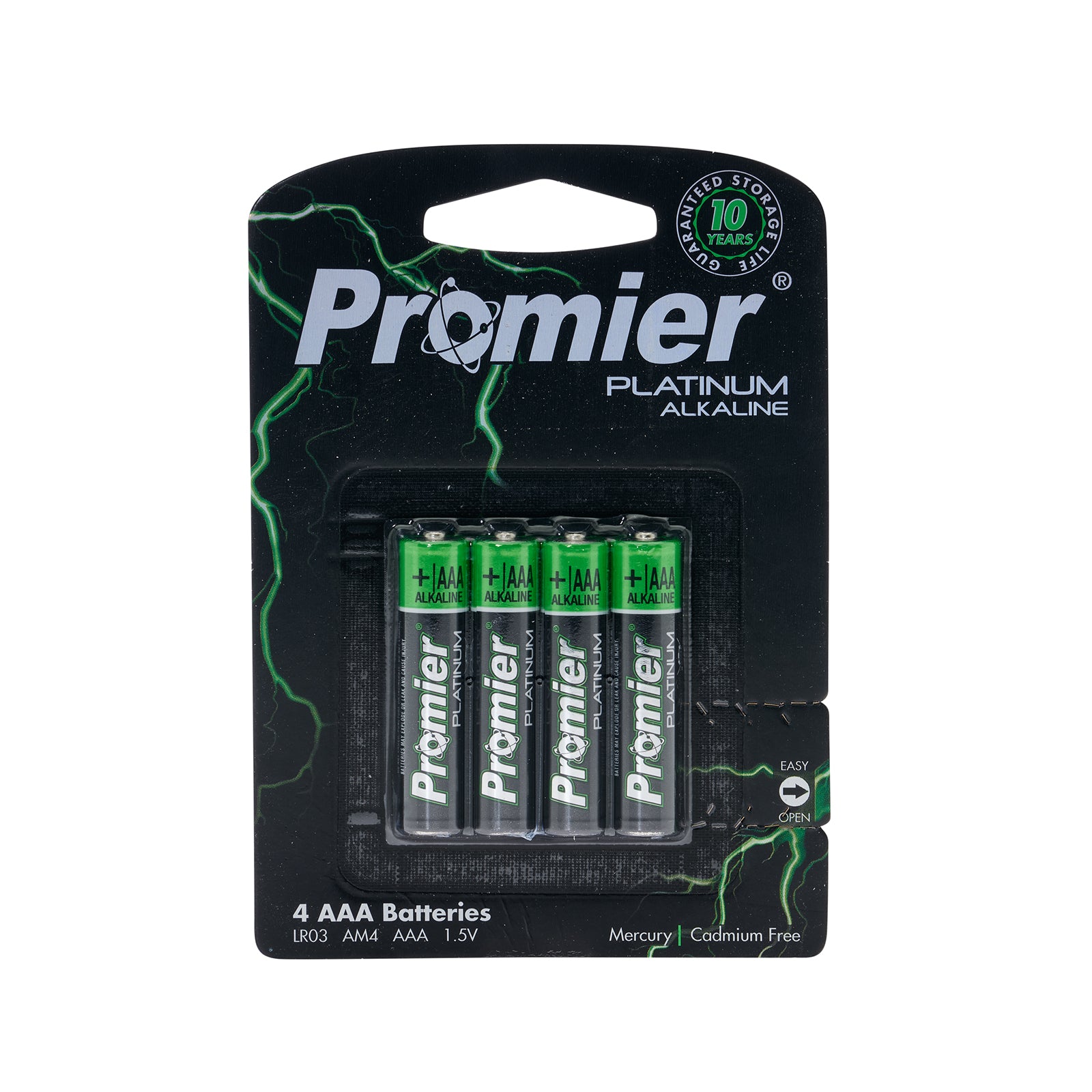 Promier® AAA Platinum Alkaline Battery 4 Pack