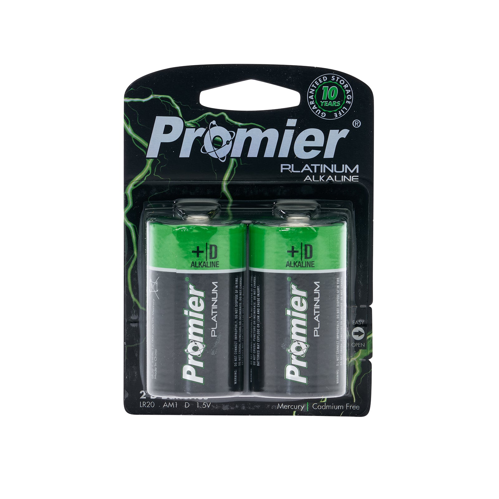 Promier® D Alkaline Battery 2 Pack