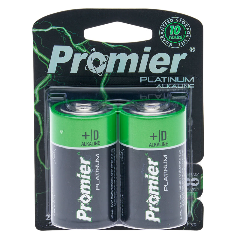 Promier® D Alkaline Battery 2 Pack