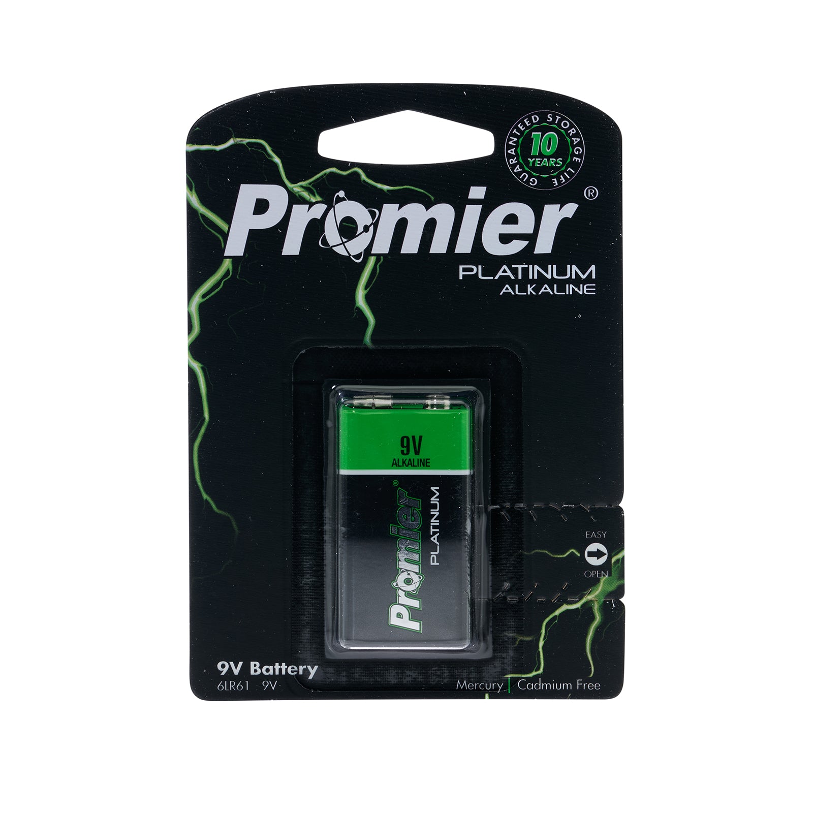 Promier® Premium 9 Volt Alkaline Battery