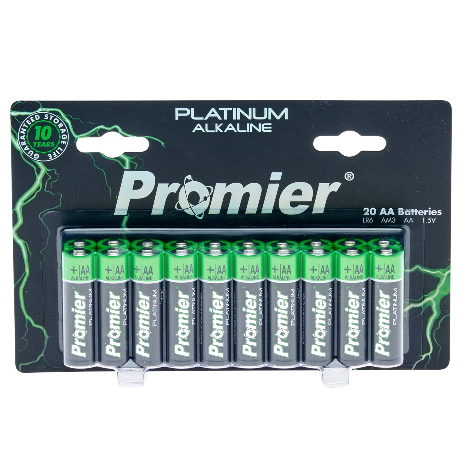 Promier® AA Platinum Alkaline Battery 20 Pack