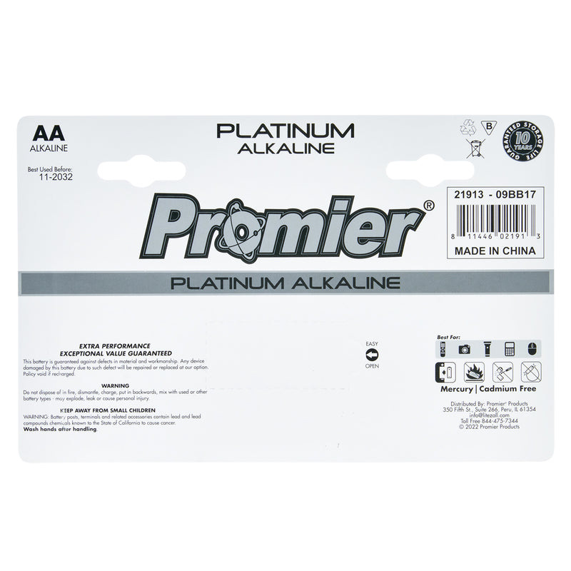 Promier® AA Platinum Alkaline Battery 20 Pack