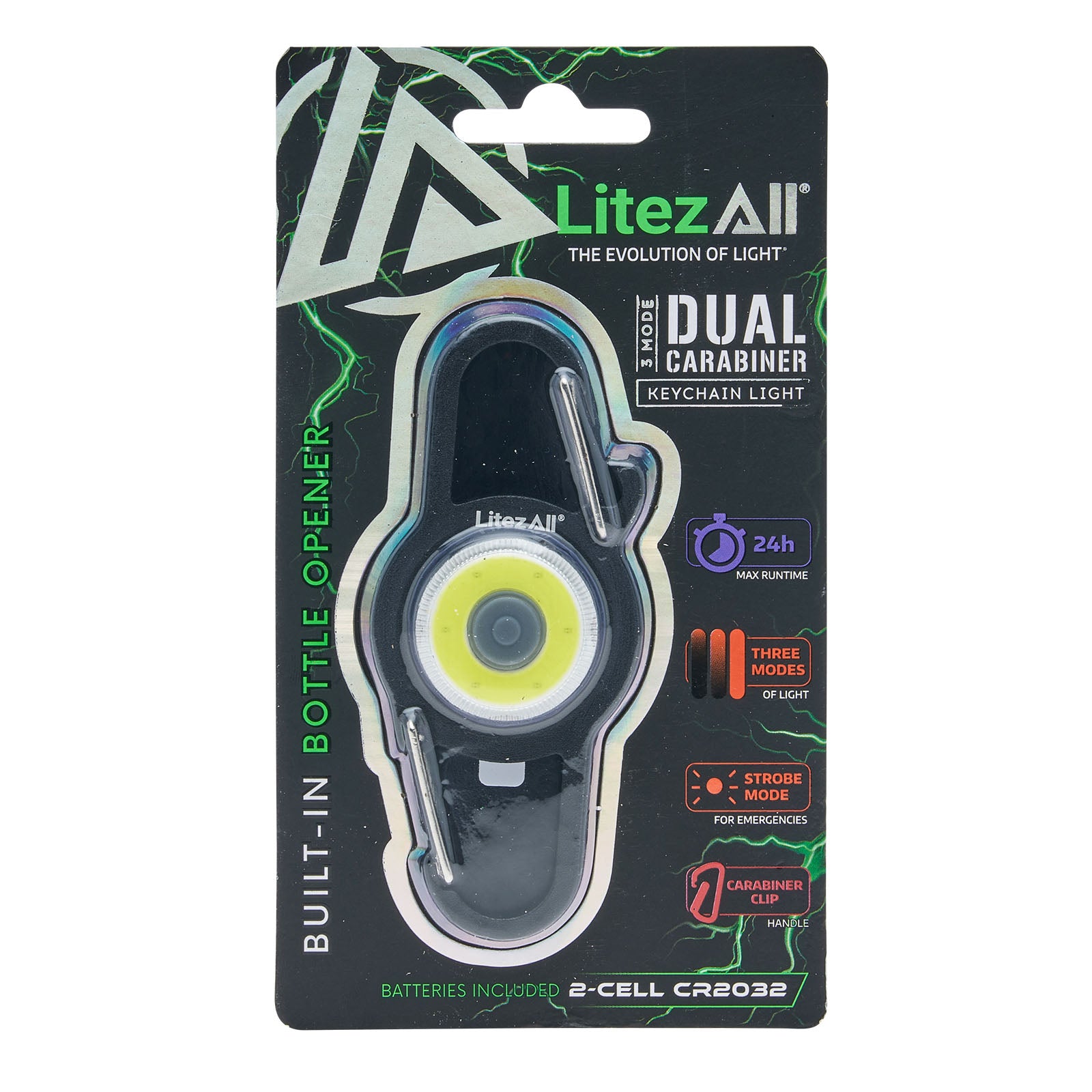 LitezAll Dual Carabiner COB LED Keychain - LitezAll - LitezAll Dual Carabiner COB LED Keychain - 17