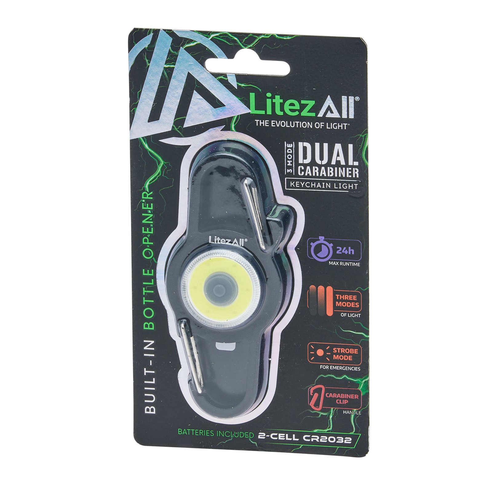 LitezAll Dual Carabiner COB LED Keychain - LitezAll - LitezAll Dual Carabiner COB LED Keychain - 20