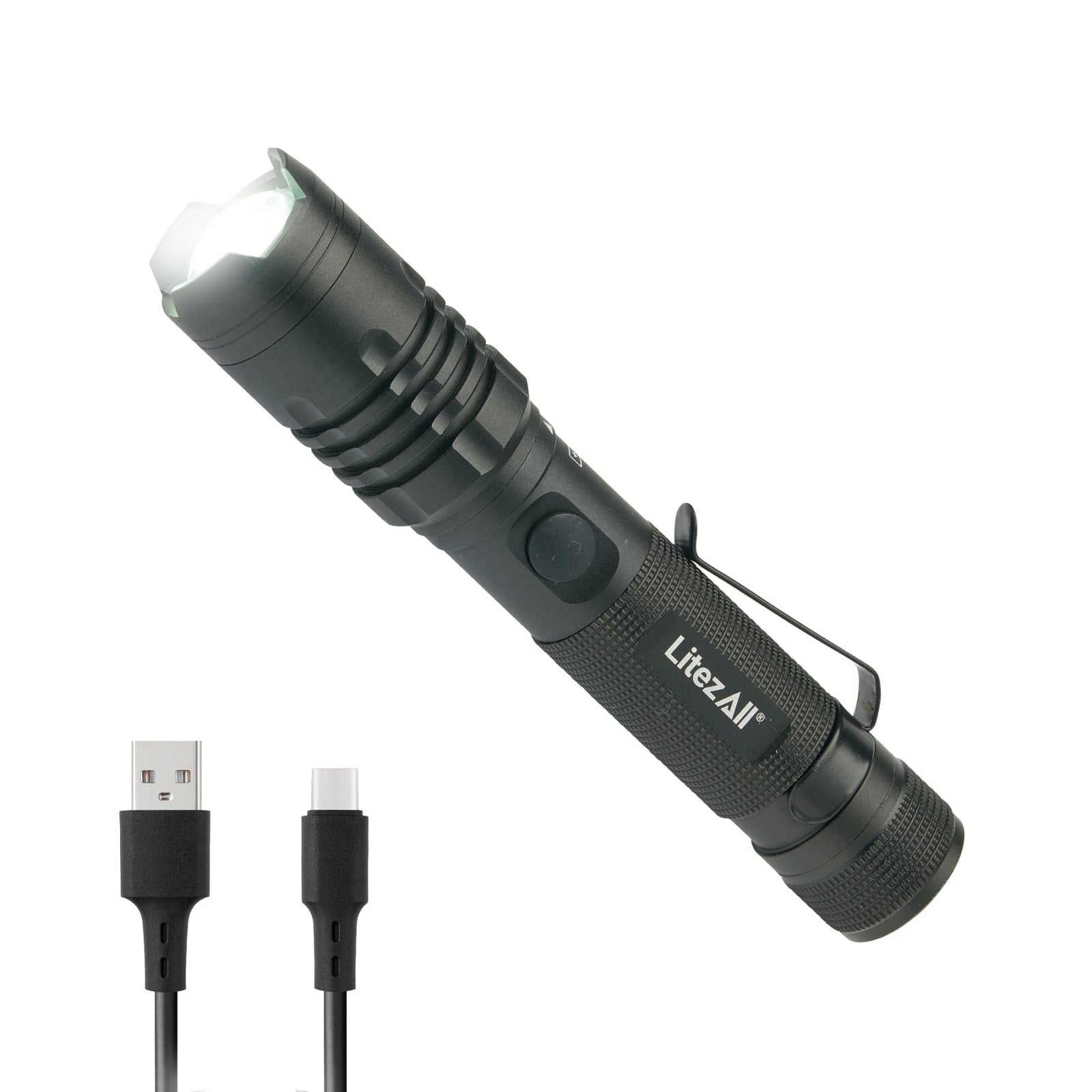 LitezAll® 1000 Lumen Rechargeable Tactical Flashlight - LitezAll - Tactical Flashlights - 2