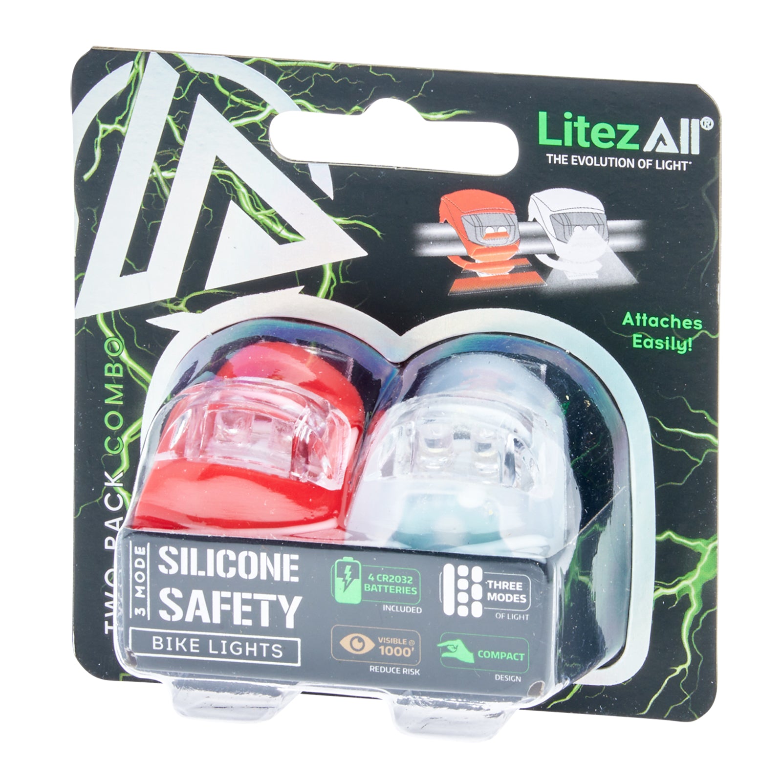 LitezAll LED Silicone Bike Safety Lights Headlight and Tail Light - LitezAll - 29