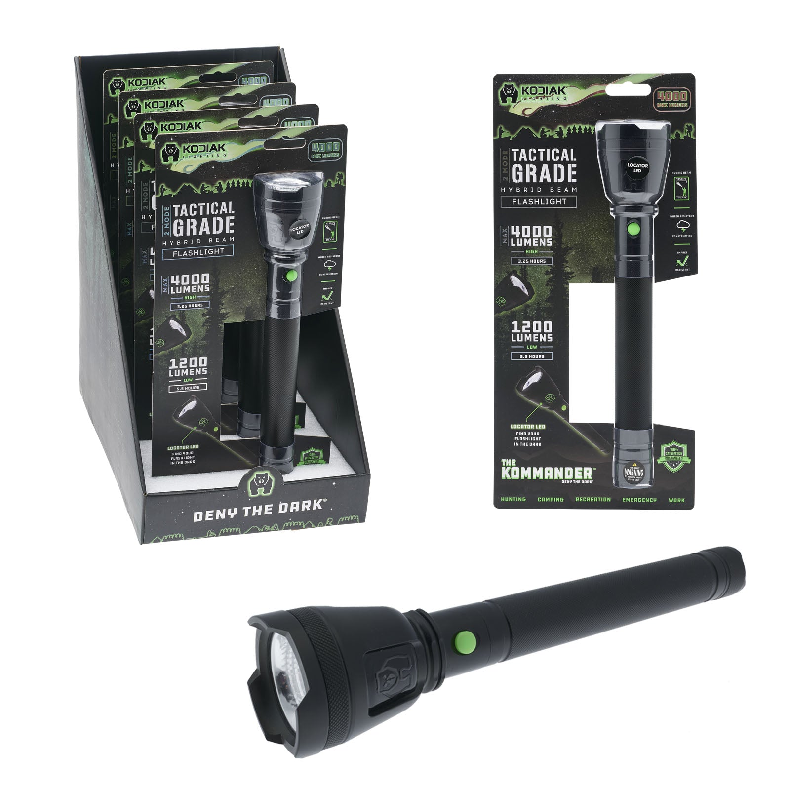 Kodiak® Kommander‚ 4000 Lumen Flashlight