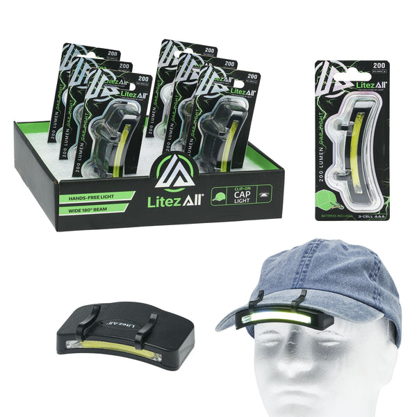 LitezAll 200 Lumen Clip On Cap Light - LitezAll