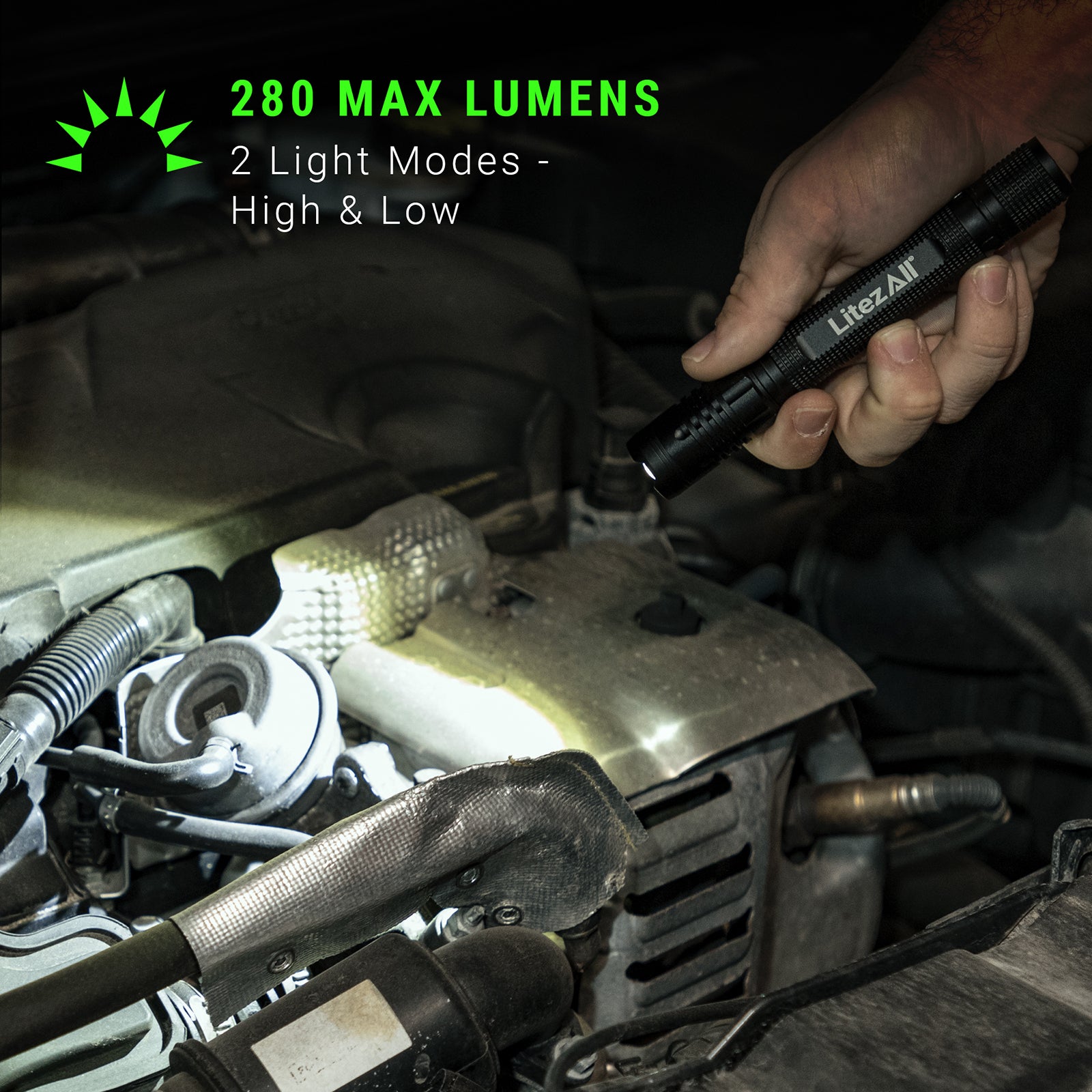 LitezAll® 280 Lumen Tactical Flashlight and Pocket Knife Combo - LitezAll - Combos - 3