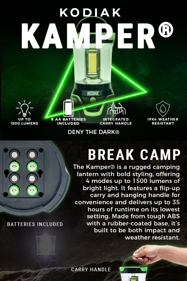 Kodiak® The Kamper® COB LED Lantern 1500 Lumens - LitezAll