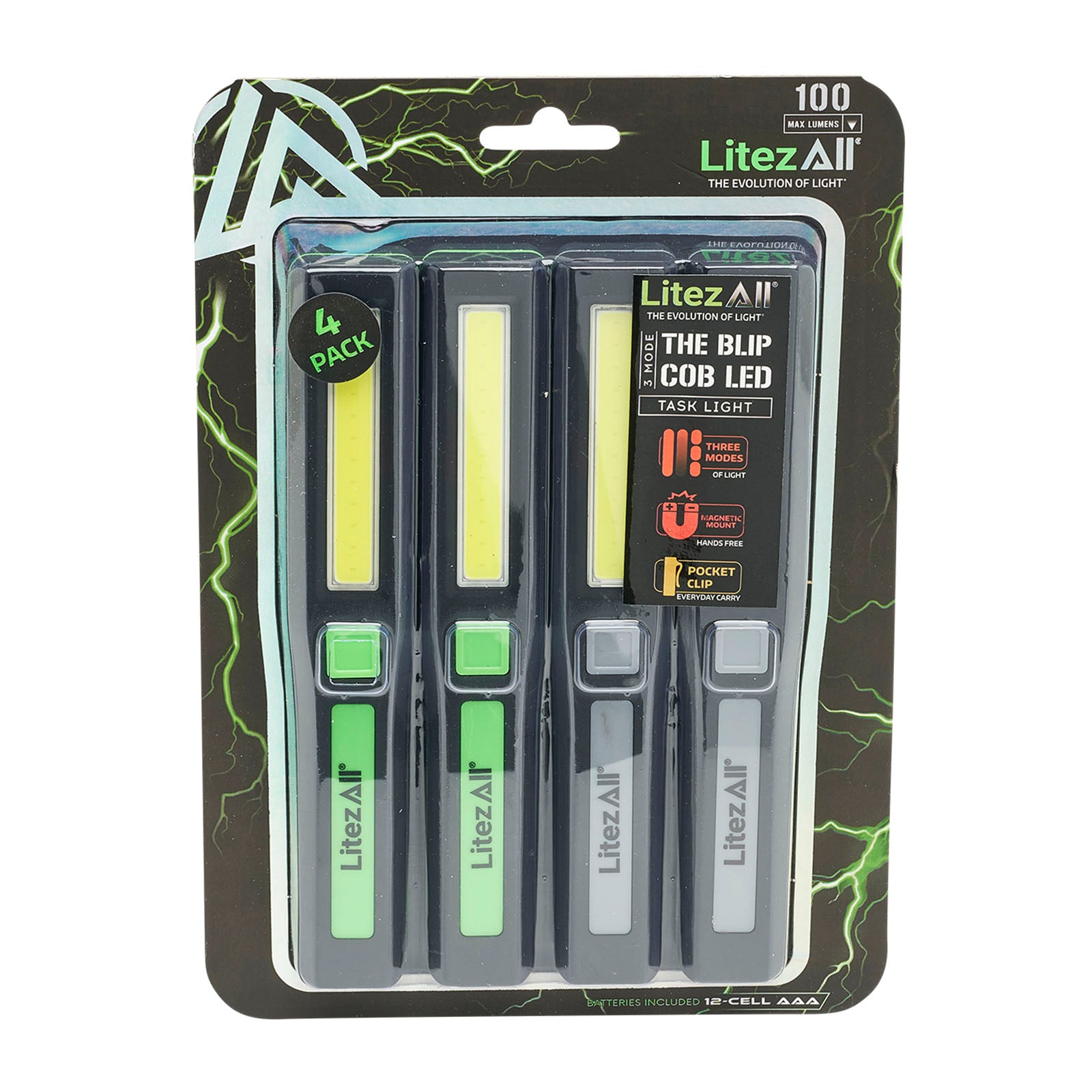 LitezAll COB LED Blip Compact Work Light 4 Pack - LitezAll LitezAll COB LED Blip Compact Work Light 4 Pack - LitezAll