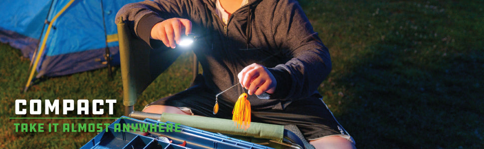 Kodiak Kompanion Compact Wiork Light Being Used by a Fisherman