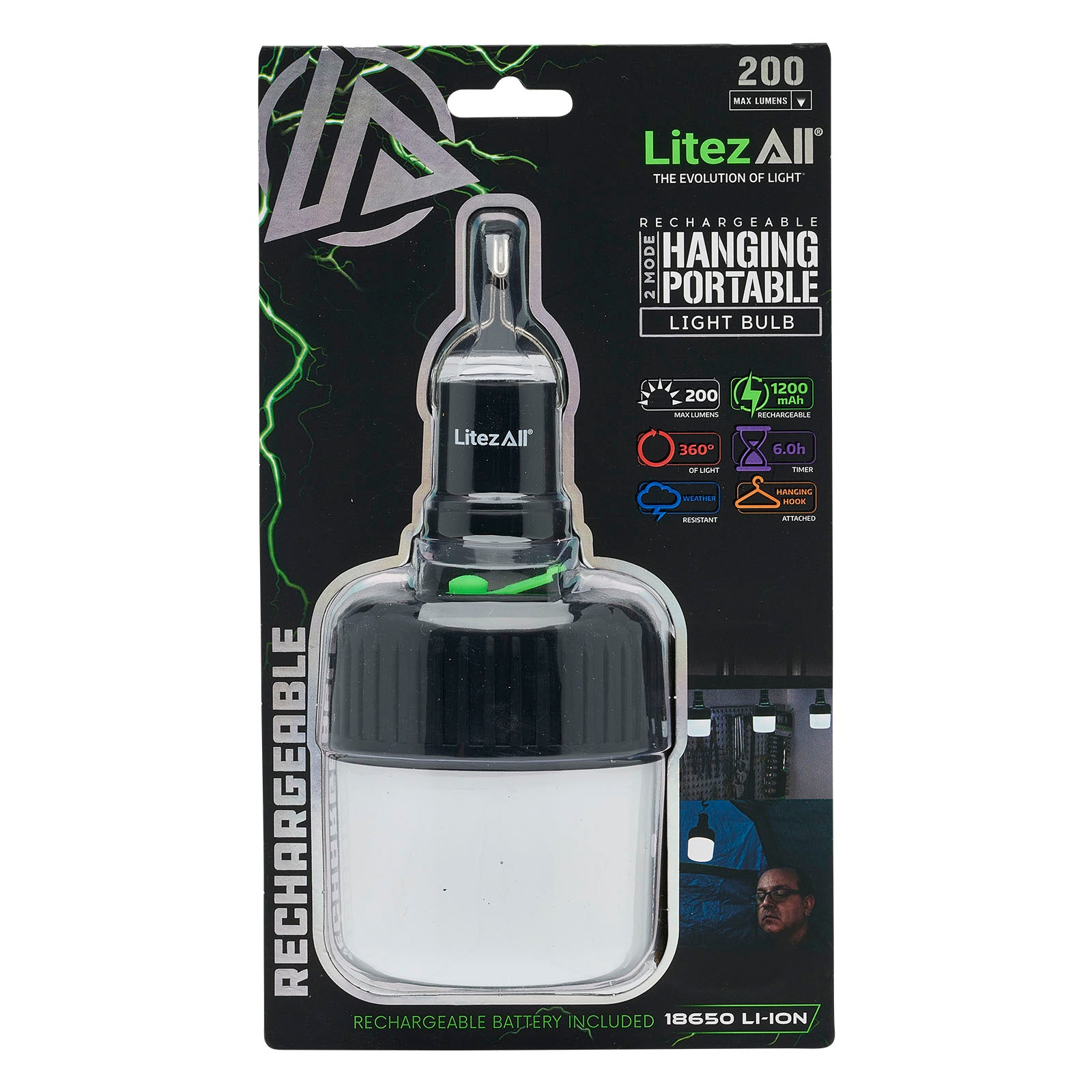 LitezAll Rechargeable 200 Lumen Bulb - LitezAll - Wireless Lighting Solutions - 27