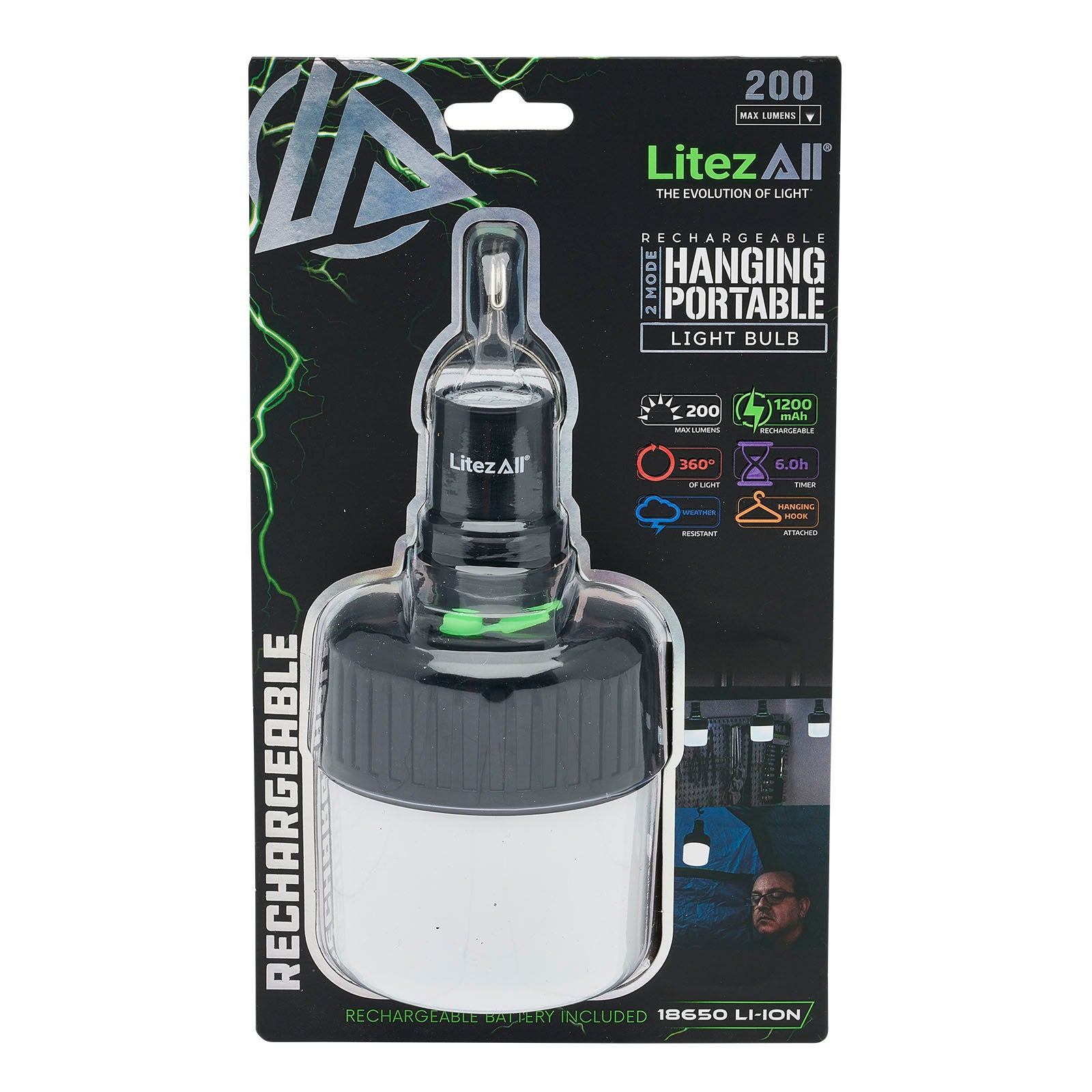 LitezAll Rechargeable 200 Lumen Bulb - LitezAll - Wireless Lighting Solutions - 28