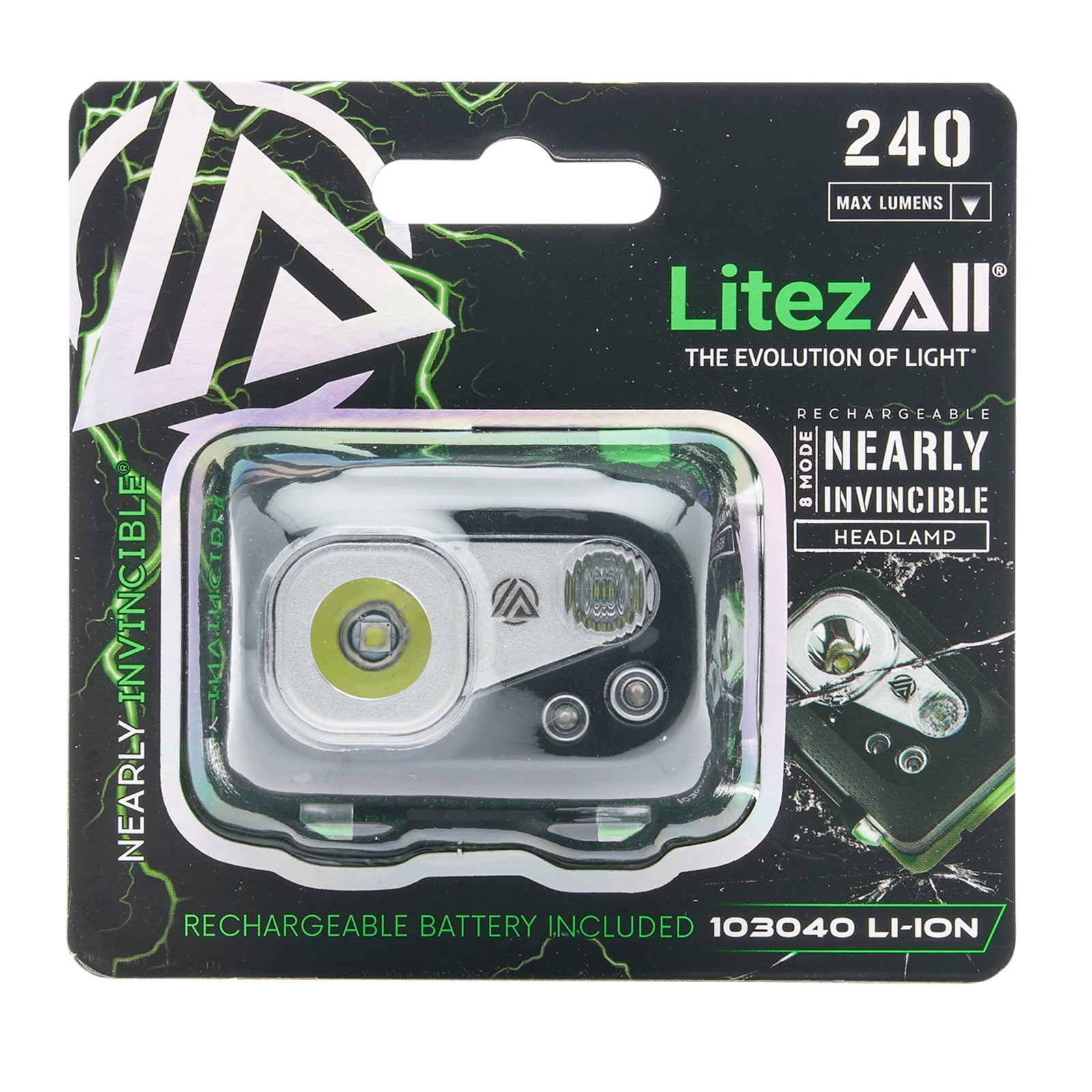 LitezAll Nearly Invincible™ Rechargeable Head Lamp