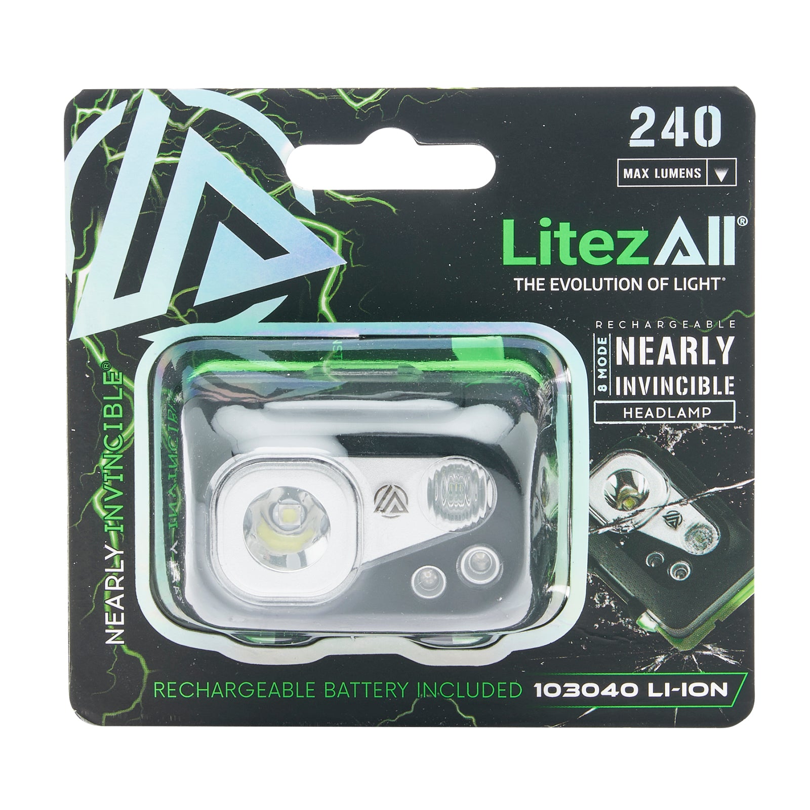 LitezAll Nearly Invincible™ Rechargeable Head Lamp