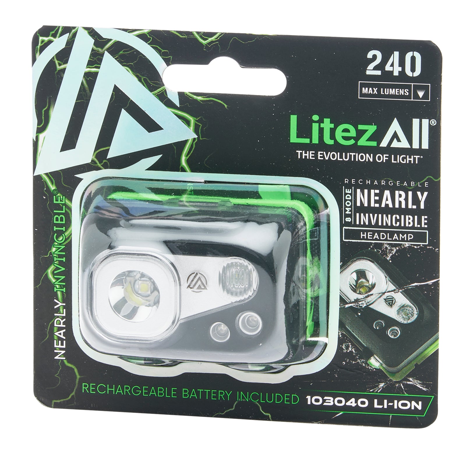 LitezAll Nearly Invincible™ Rechargeable Head Lamp