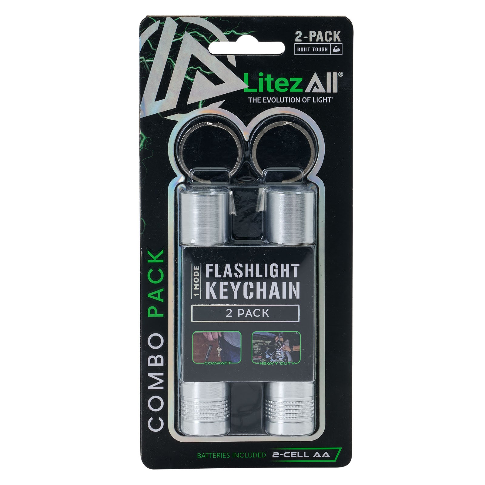 LitezAll® Flashlight Keychain 2 Pack - LitezAll - Keychain Lights - 32