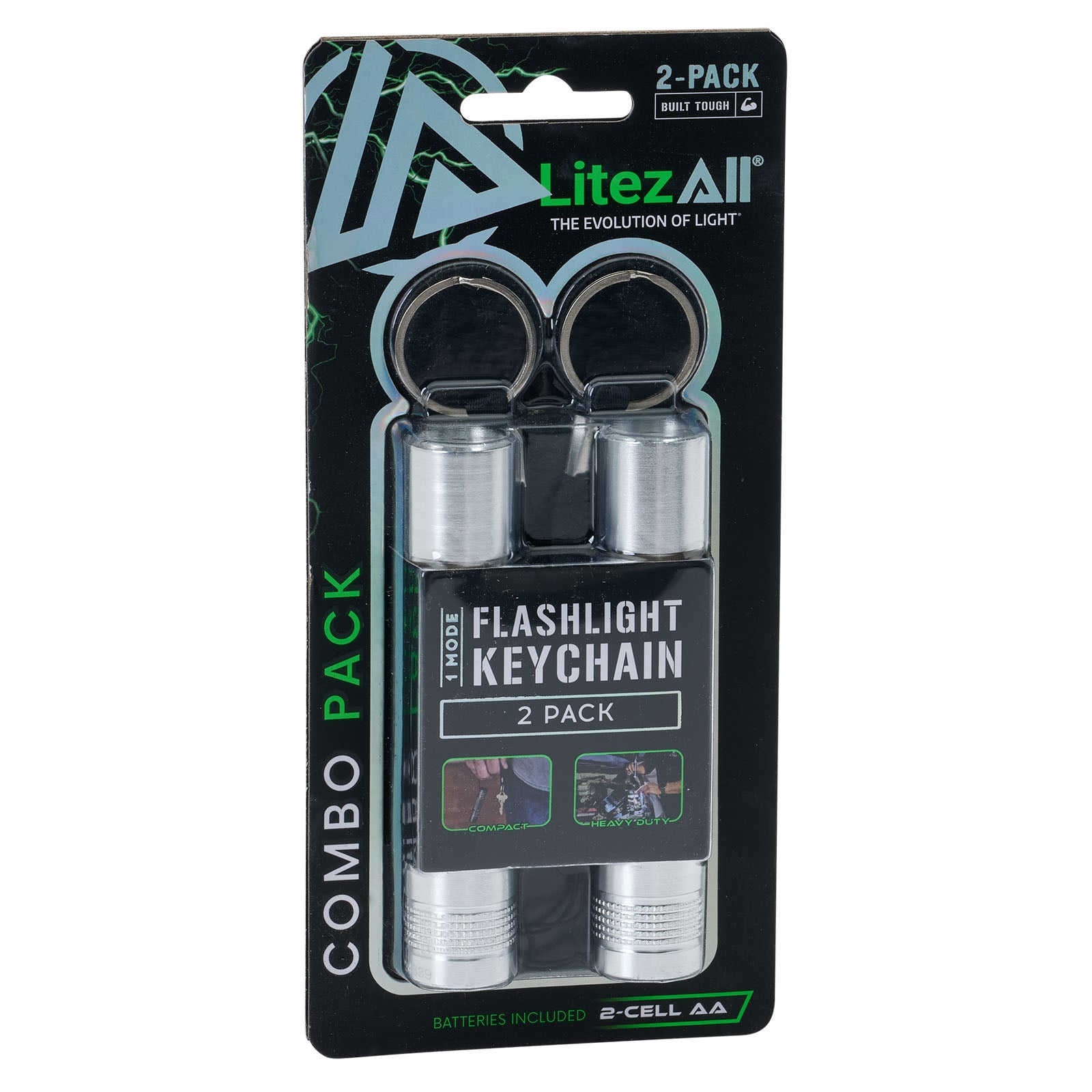 LitezAll Flashlight Keychain 2 Pack - LitezAll