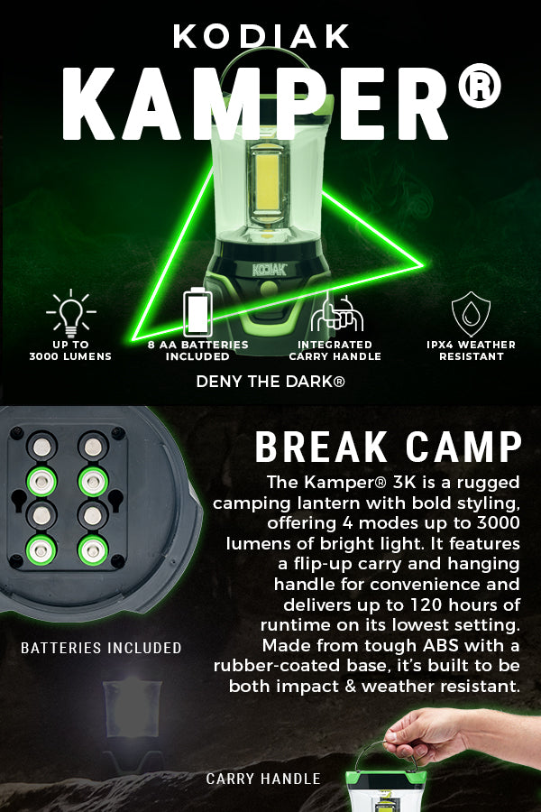 Kodiak® The Kamper® 3000 Lumen Lantern - LitezAll
