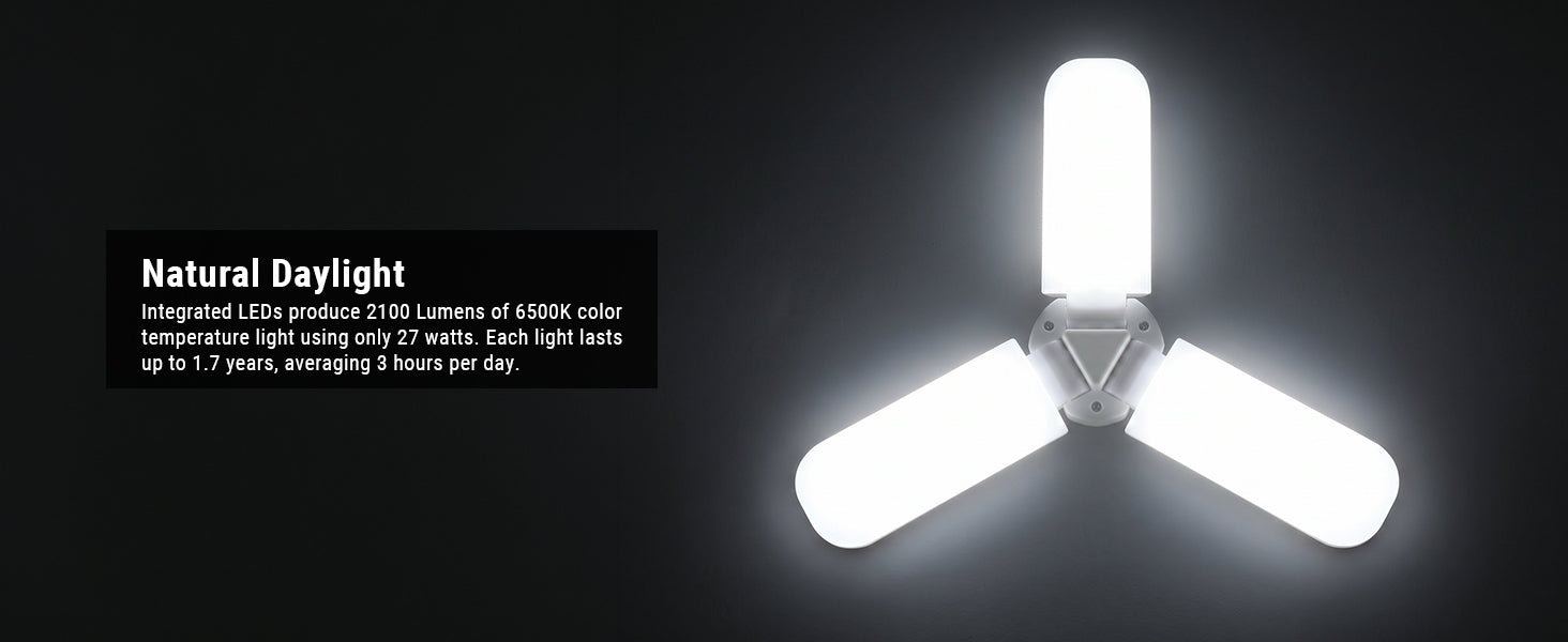LitezAll 3 Bulb A/C Powered Folding Light - LitezAll