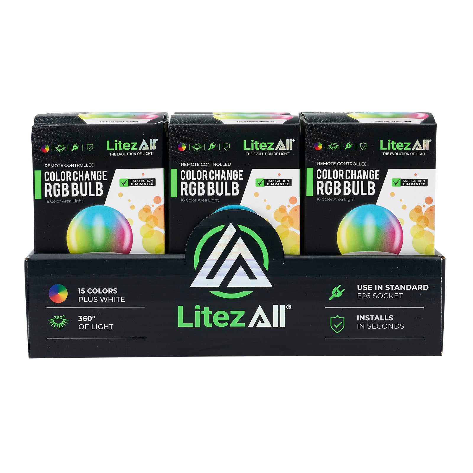 LitezAll LED Color Changing Light Bulb with Remote - LitezAll - Wireless Lighting Solutions - 9