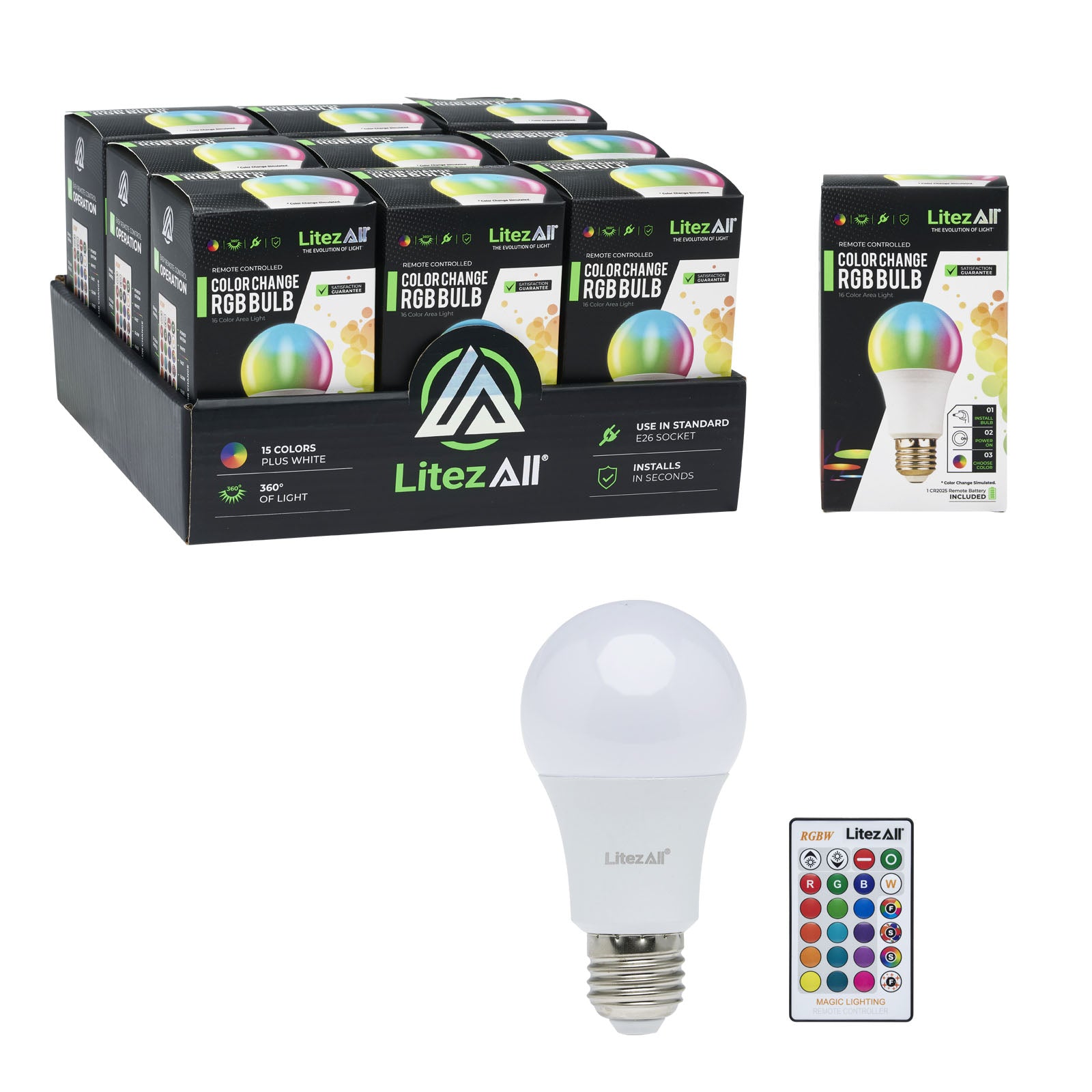 Litezall color changing bulb sales
