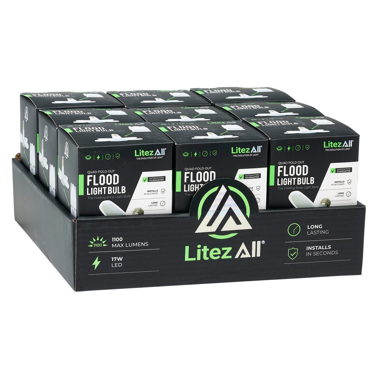 LitezAll A/C Powered 5 Bulb Folding Light - LitezAll - Wireless Lighting Solutions - 12