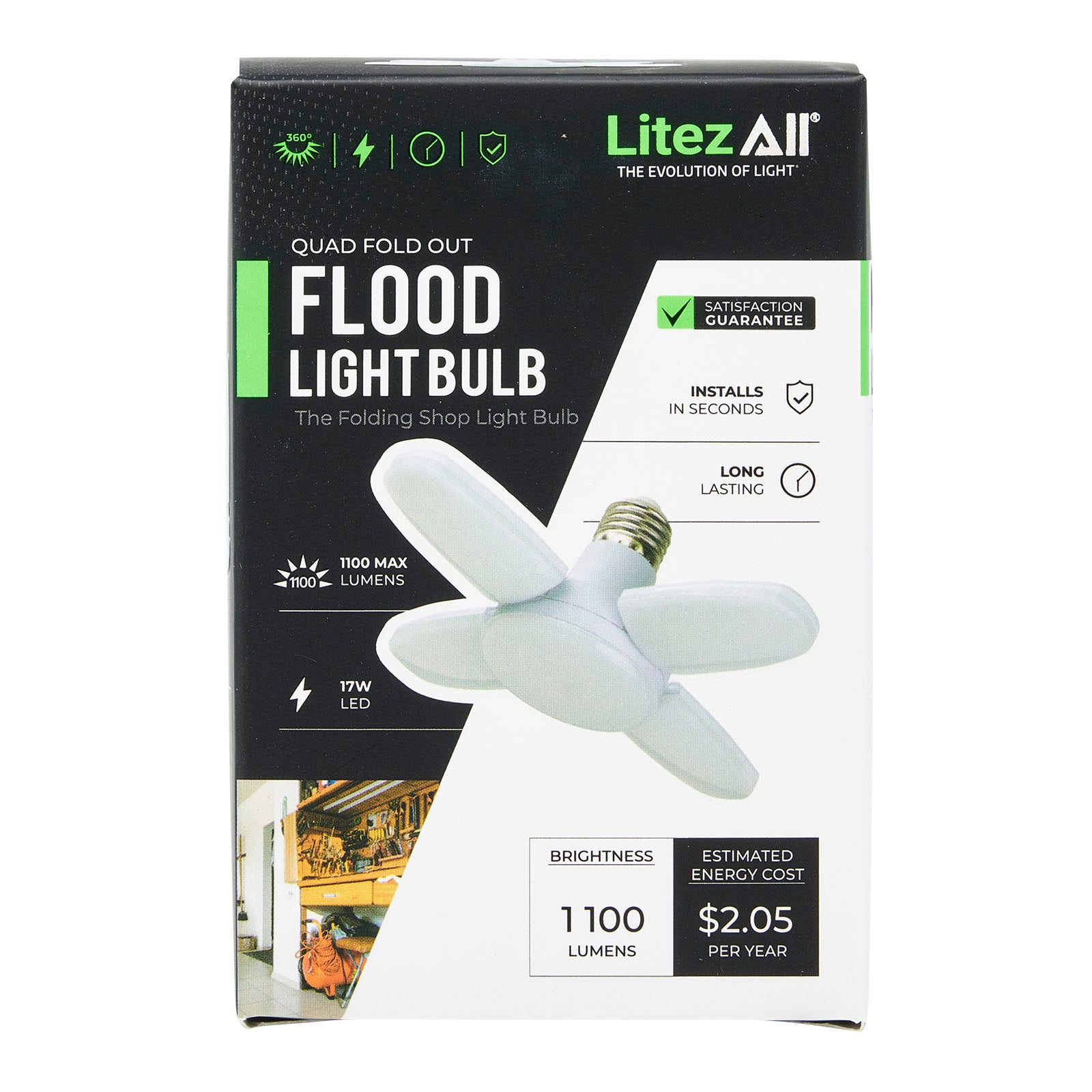 LitezAll A/C Powered 5 Bulb Folding Light - LitezAll - Wireless Lighting Solutions - 18