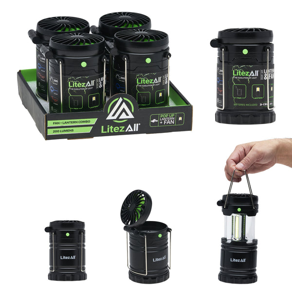 LitezAll Pull Up Lantern with Built-In Fan - LitezAll