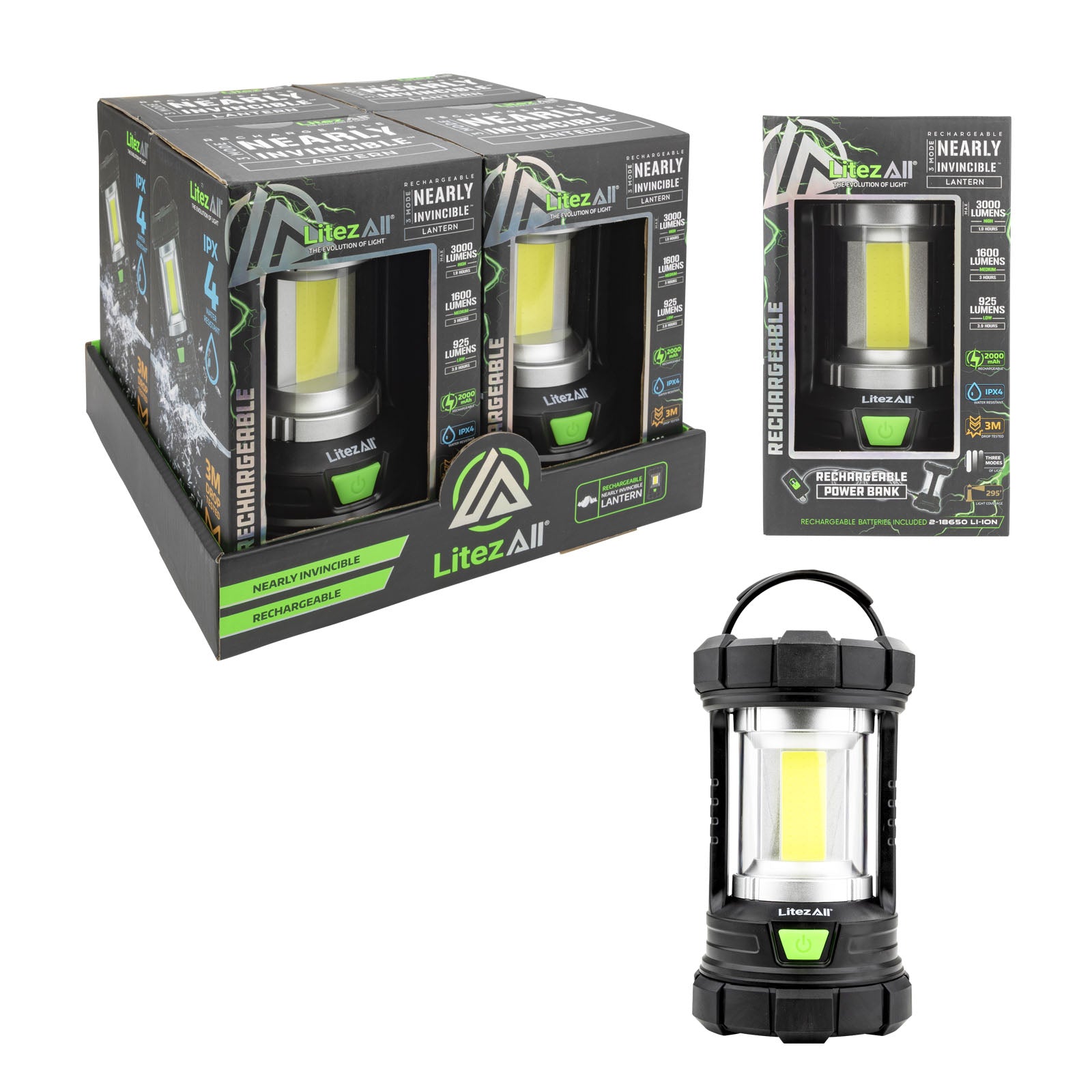 Lampe De Poche LitezAll Nearly Invincible 300 Lumen Tactical Flashlight ...