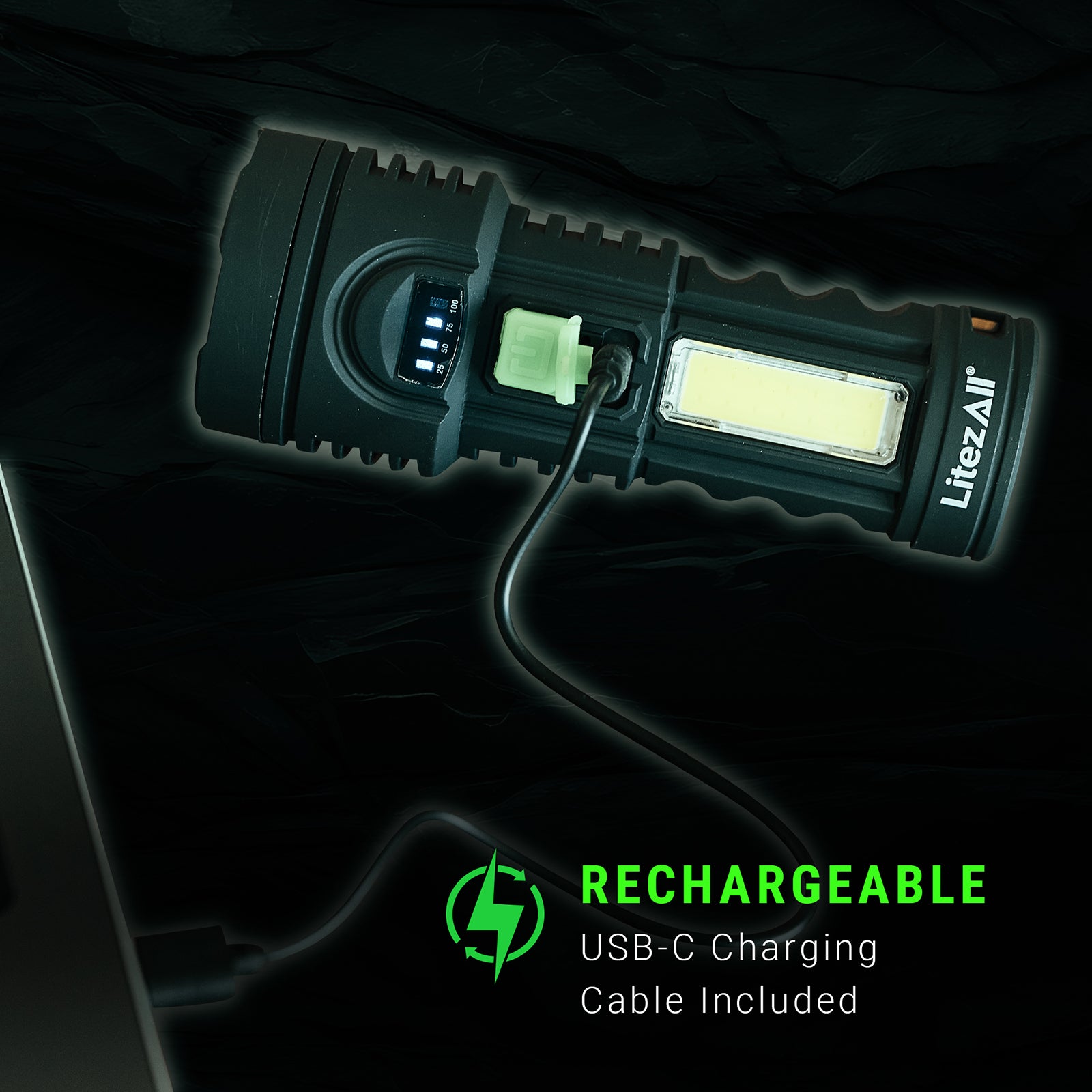 LitezAll Rechargeable Ultac OG Soft Touch Flashlight - LitezAll