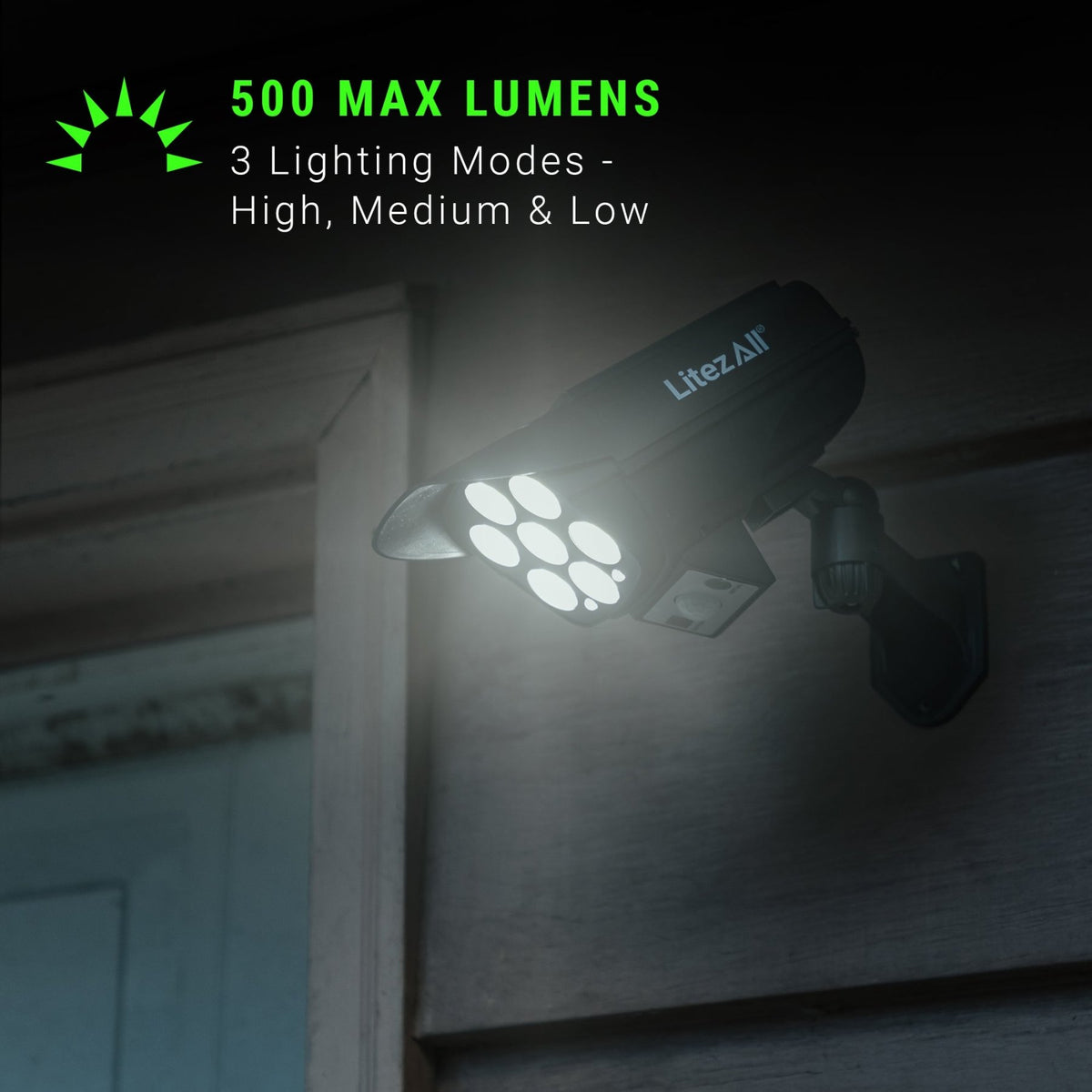 LitezAll® 500 Lumen Solar Security Light - LitezAll - Solar Powered Lights - 3