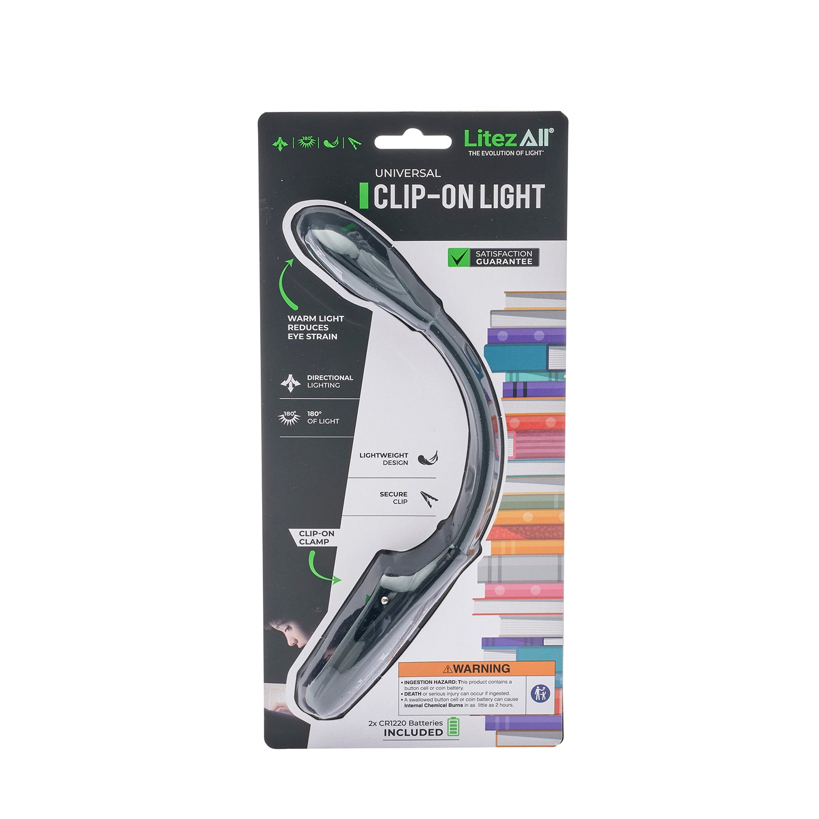 LitezAll Clip On Adjustable LED Book Light - LitezAll - 19
