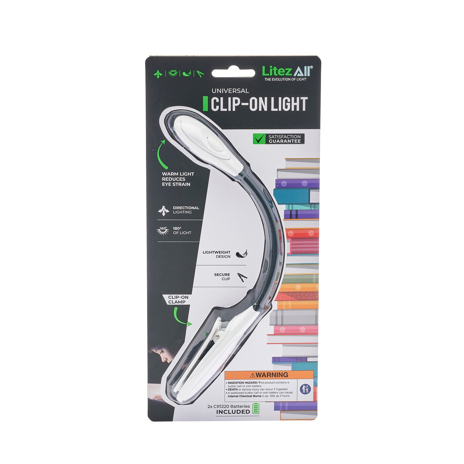 LitezAll Clip On Adjustable LED Book Light - LitezAll - 24