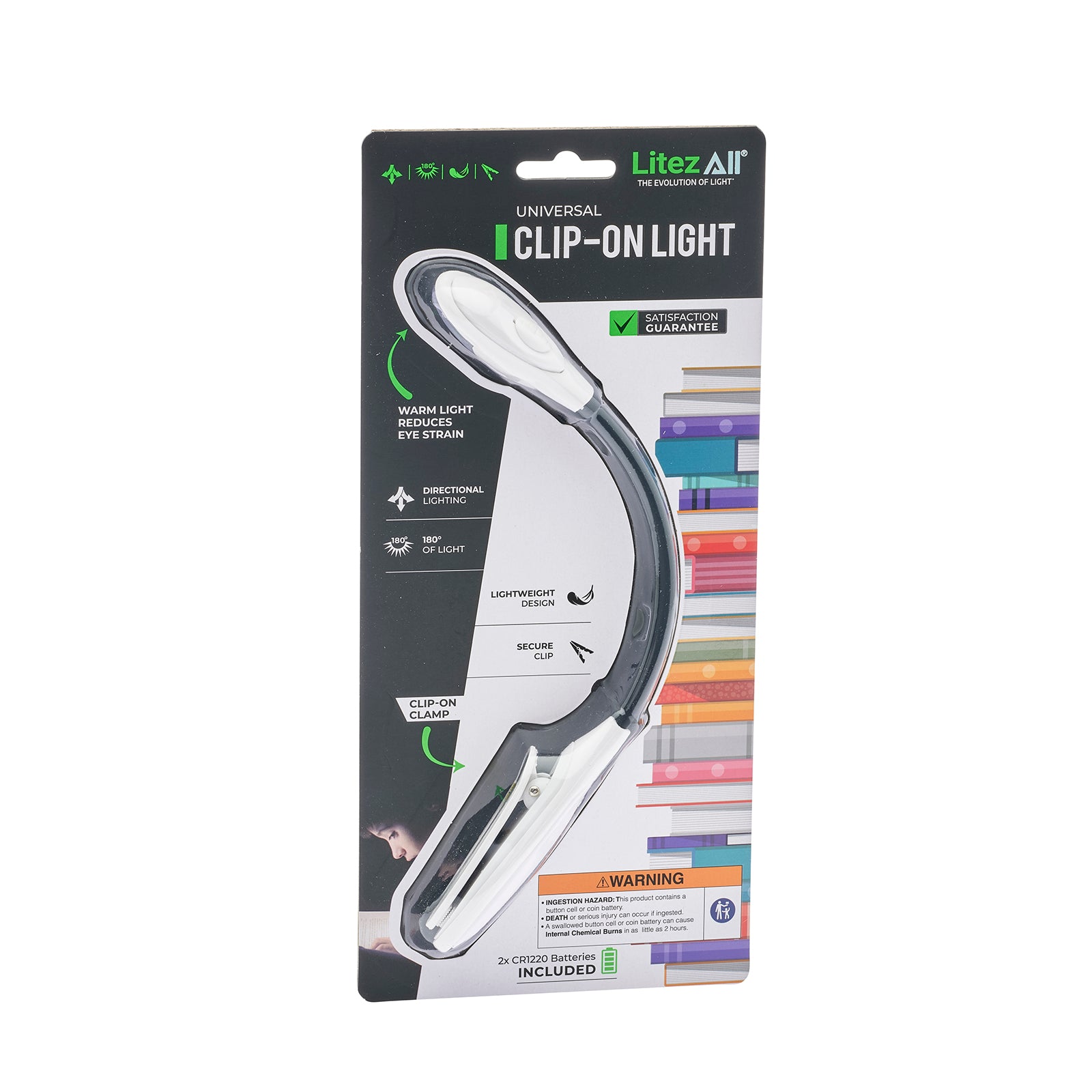 LitezAll Clip On Adjustable LED Book Light - LitezAll - 25